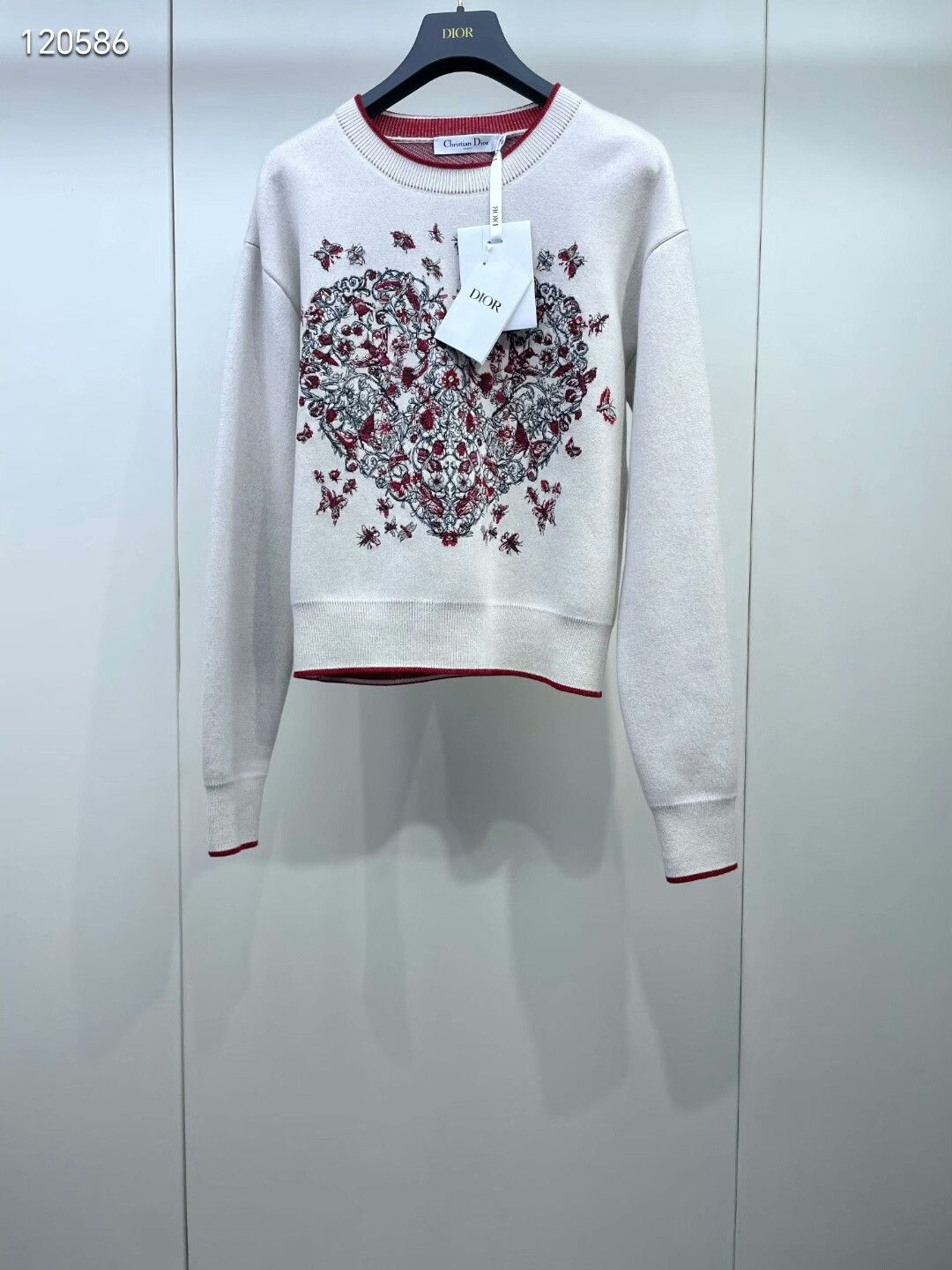 Dior Dior 25 Butterfly Heart Embroidery Sweater Size XXS / US 00 / IT 34 - 1 Thumbnail