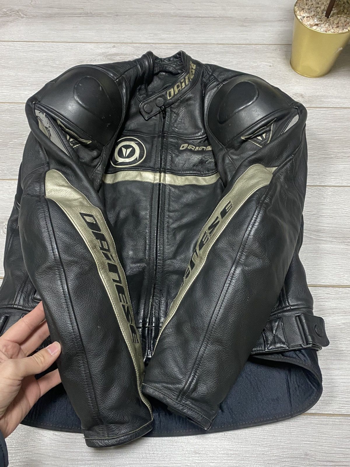 Dainese Dainese protection insulated big logo leather moto jacket Size US M / EU 48-50 / 2 - 7 Thumbnail