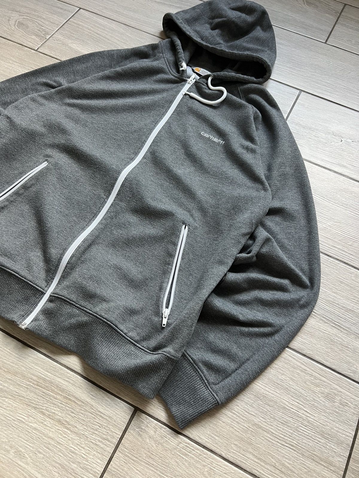 Carhartt × Vintage Vintage 90s Carhartt Zip Hoodie Sweatshirt Y2K Streetwear Size US XL / EU 56 / 4 - 3 Thumbnail