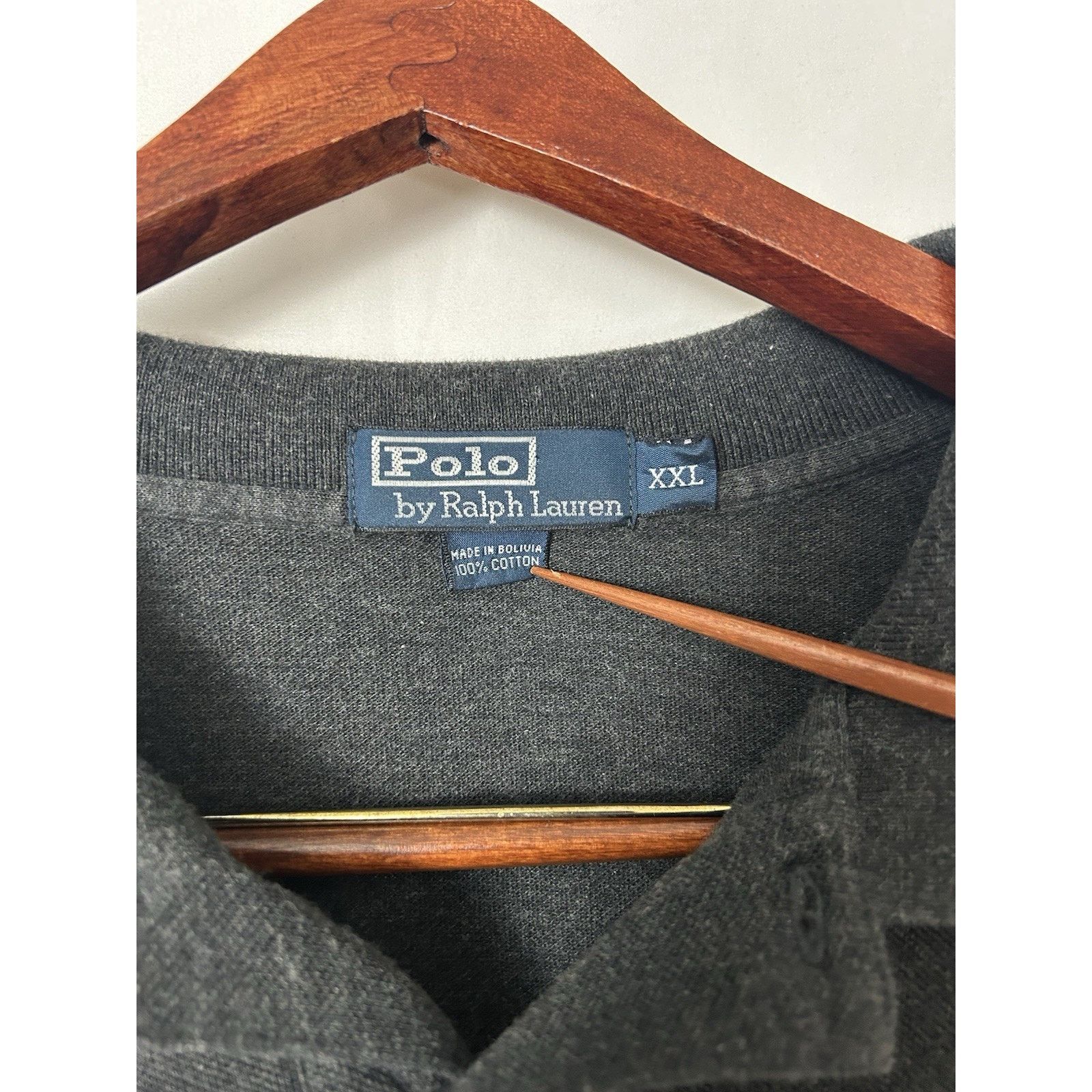 Polo Ralph Lauren VTG Polo Ralph Lauren XXL Long Sleeve Gray Polo Blue Pony Size US XXL / EU 58 / 5 - 2 Thumbnail