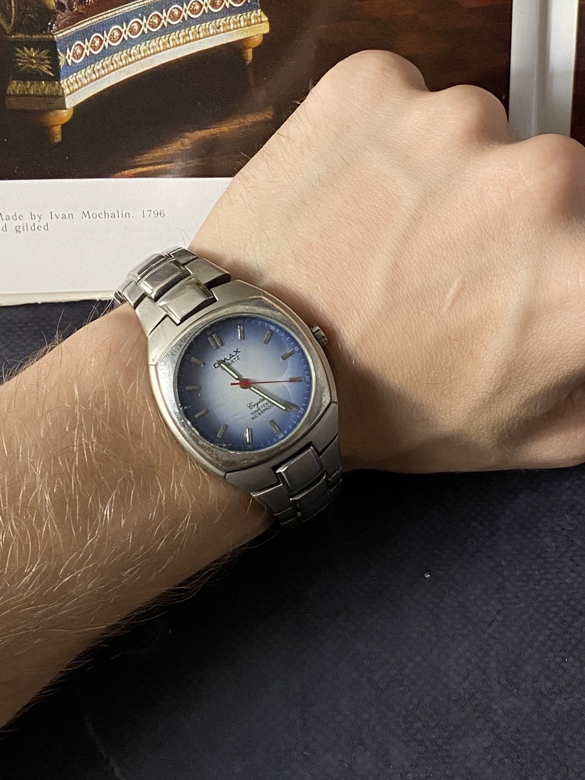 Jewelry Vintage Omax Quartz Crystal 50M Water Resistant Watch Size ONE SIZE - 7 Thumbnail