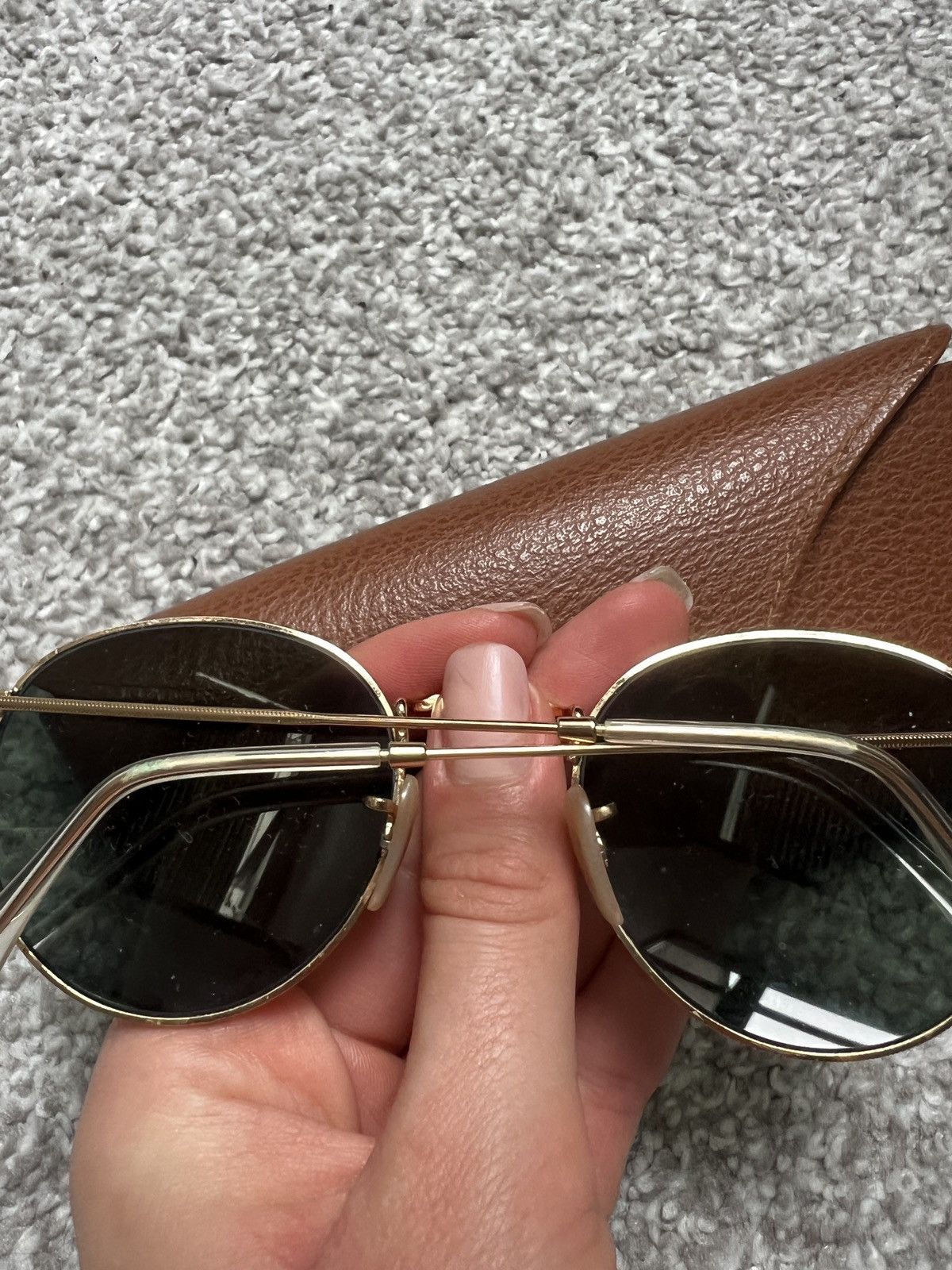 RayBan Ray ban round sunglasses in gold Size ONE SIZE - 5 Thumbnail
