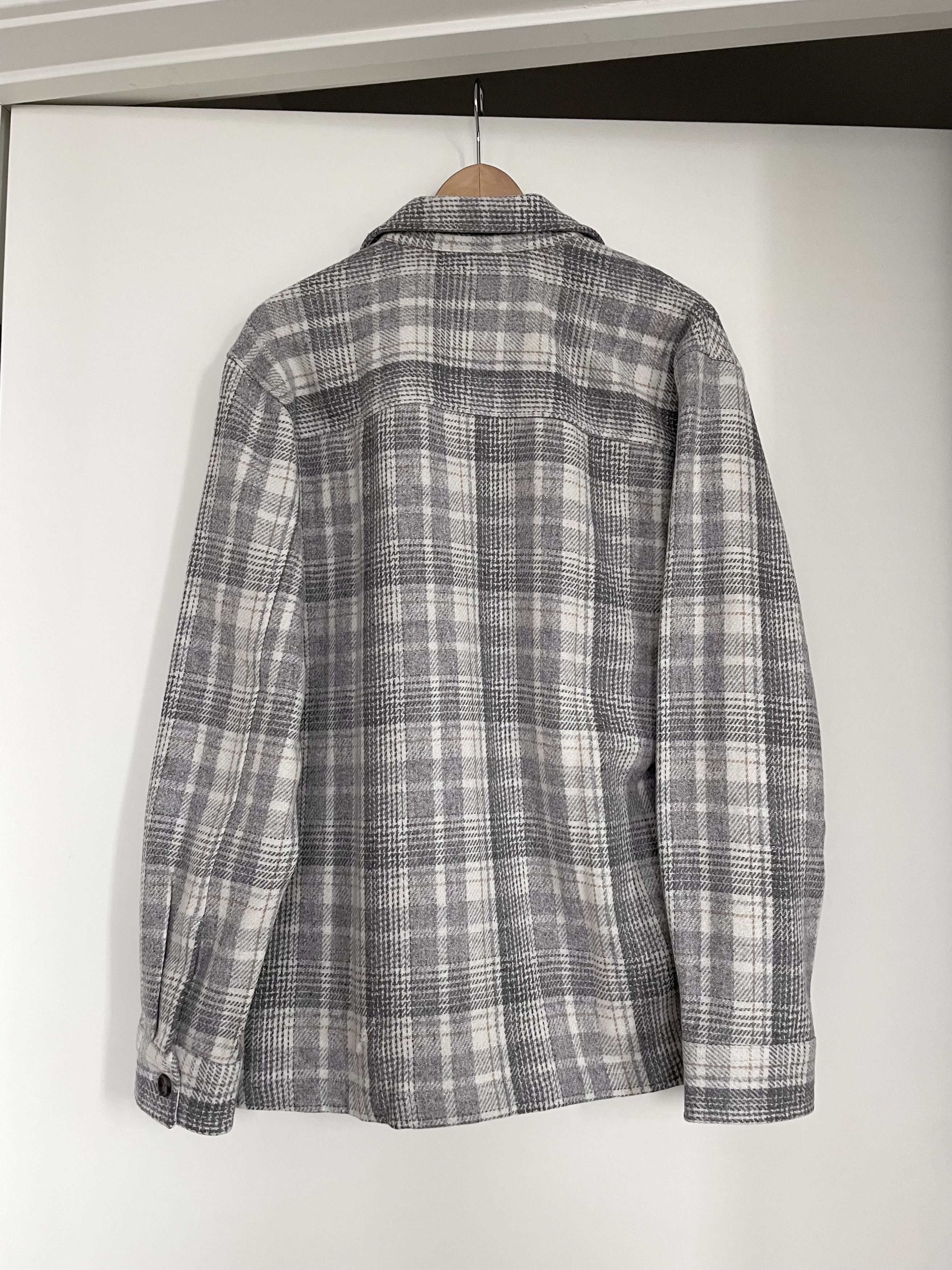NN07 No Nationality NN07 Frode Wool Blend Flannel Overshirt Sz M Size US M / EU 48-50 / 2 - 2 Thumbnail