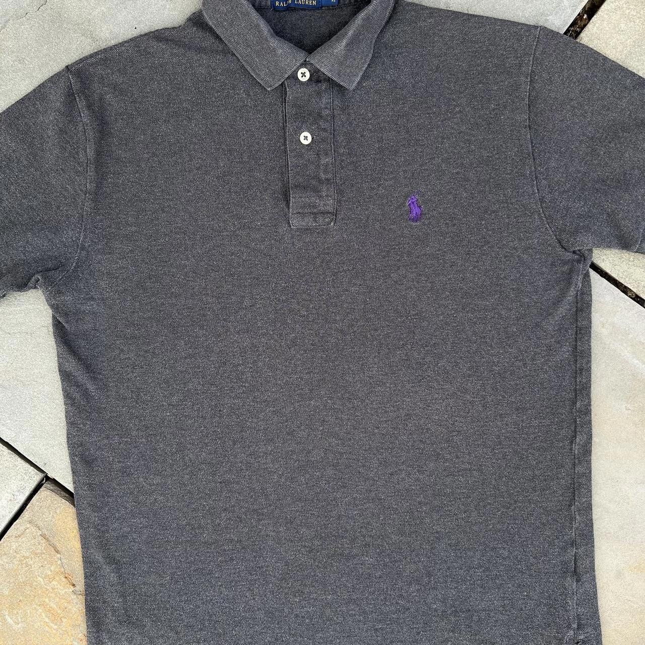 Polo Ralph Lauren Polo Ralph Lauren Dark Grey Heather Classic Polo Purple Logo Size US S / EU 44-46 / 1 - 4 Thumbnail