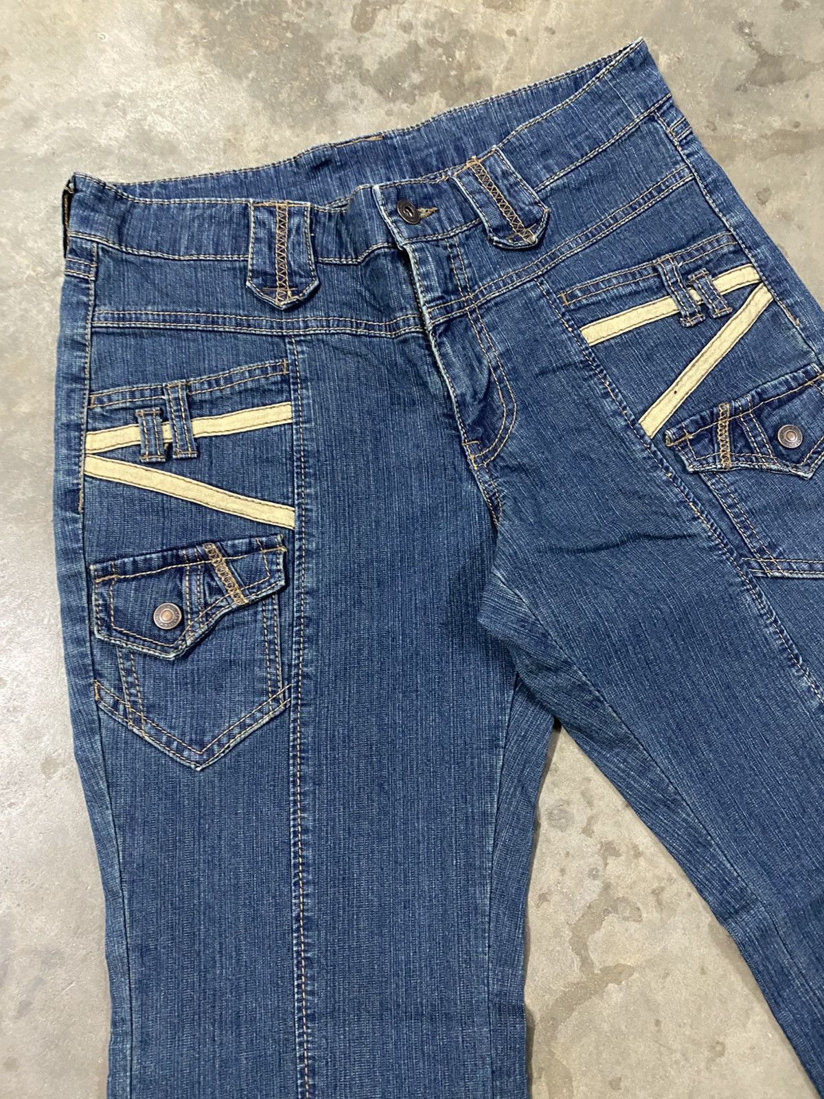 Hysteric Glamour × Japanese Brand × Tornado Mart Flare Jeans Japanese Unknown Stretch Denim @229 Size US 30 / EU 46 - 4 Thumbnail