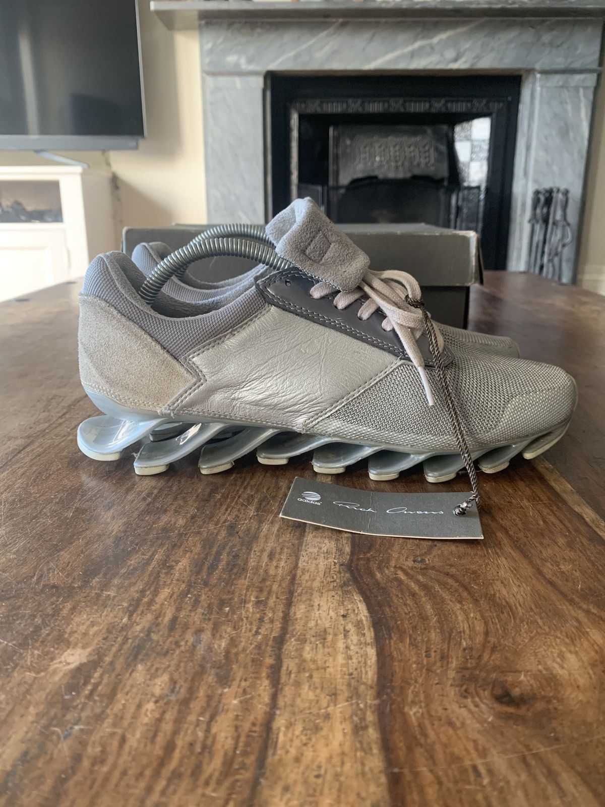 Adidas × Rick Owens SS2015 Rick Owens ‘Faun’ Adidas Springblade Low Silver Grey Size US 6.5 / IT 36.5 - 4 Thumbnail
