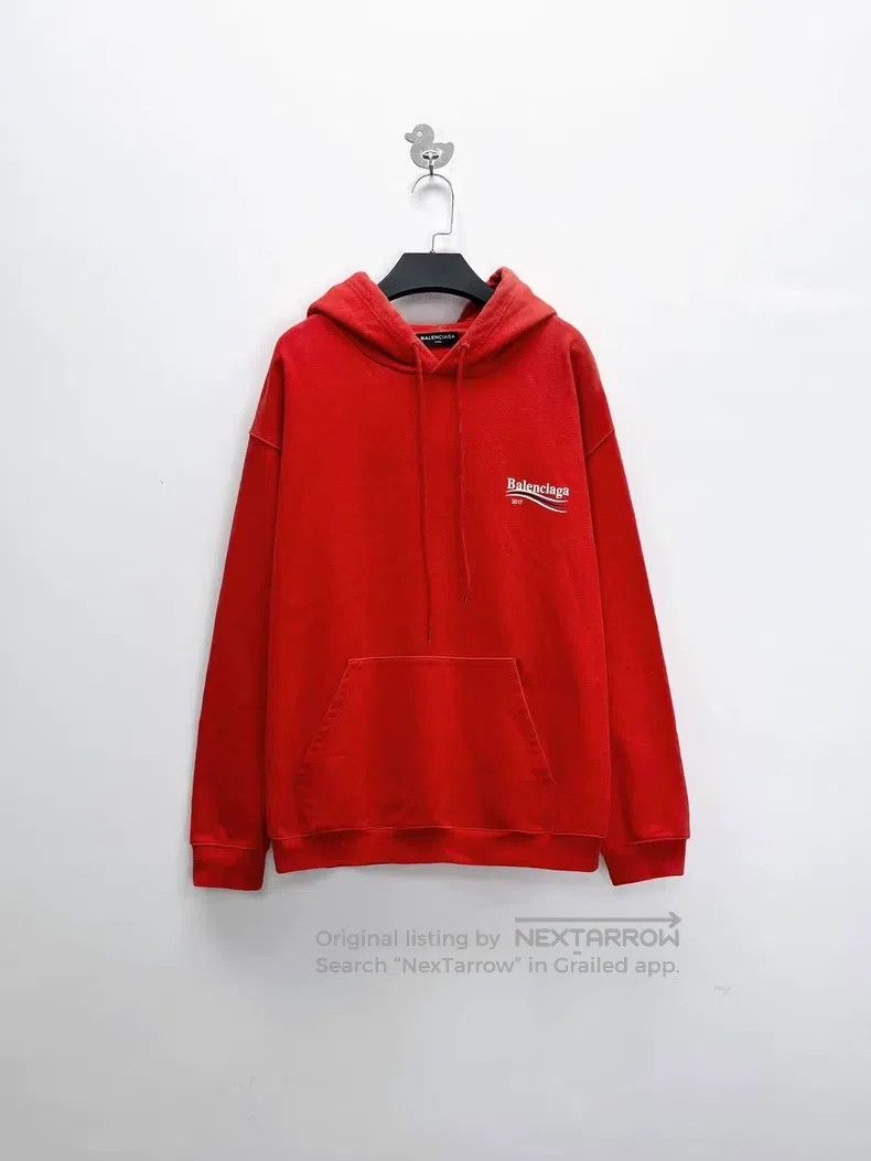 Balenciaga Balenciaga Red Cola Wave Logo Hoodie Size US S / EU 44-46 / 1 - 1 Thumbnail
