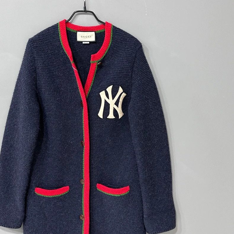 Gucci Gucci Mlb co-branded logo long cardigan jacket Size US S / EU 44-46 / 1 - 2 Thumbnail