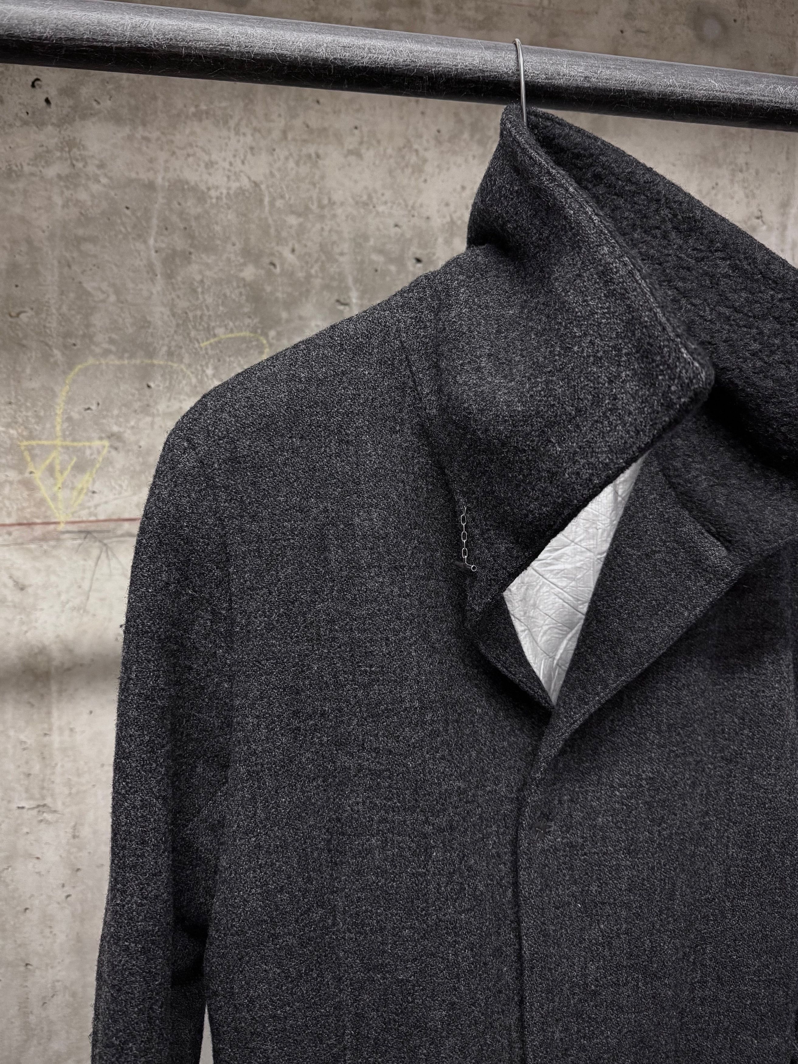 Taichi Murakami Taichi Murakami Cashmere Tweed High Neck Coat Size US M / EU 48-50 / 2 - 2 Thumbnail