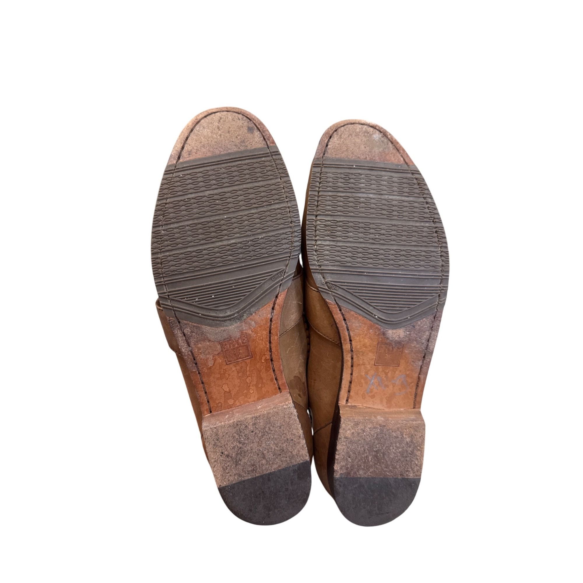 Frye Frye Mens Brown Leather Tassel Slip-On Loafers Size 12D Size US 12 / EU 45 - 8 Thumbnail