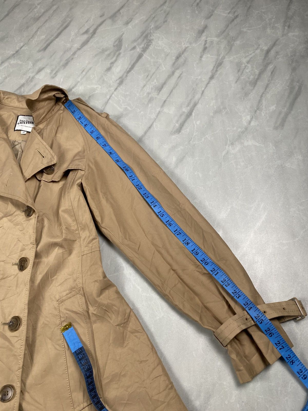 Jean Paul Gaultier Rare JPG for Sept Premieres Light Trench Coat Size M / US 6-8 / IT 42-44 - 11 Thumbnail