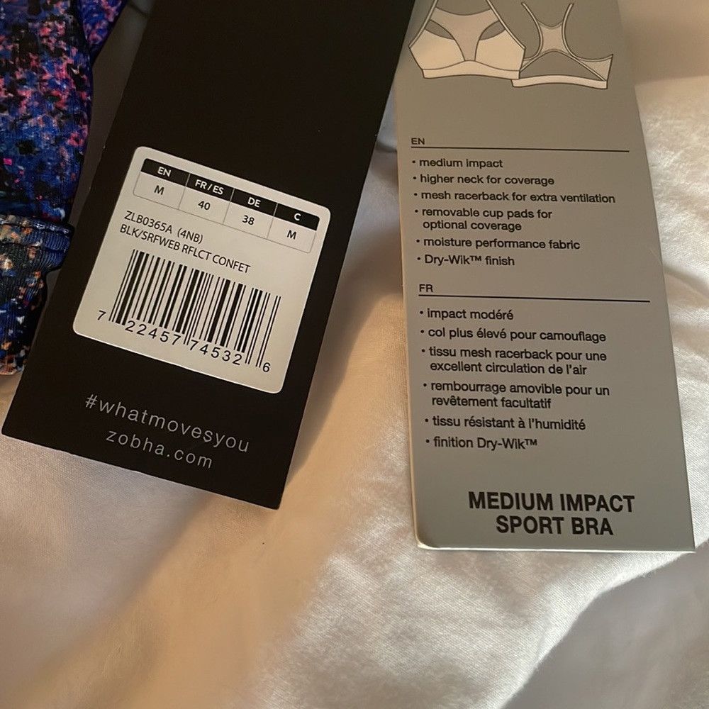 Other NWT Zobha medium impact sports bra Size ONE SIZE - 4 Thumbnail