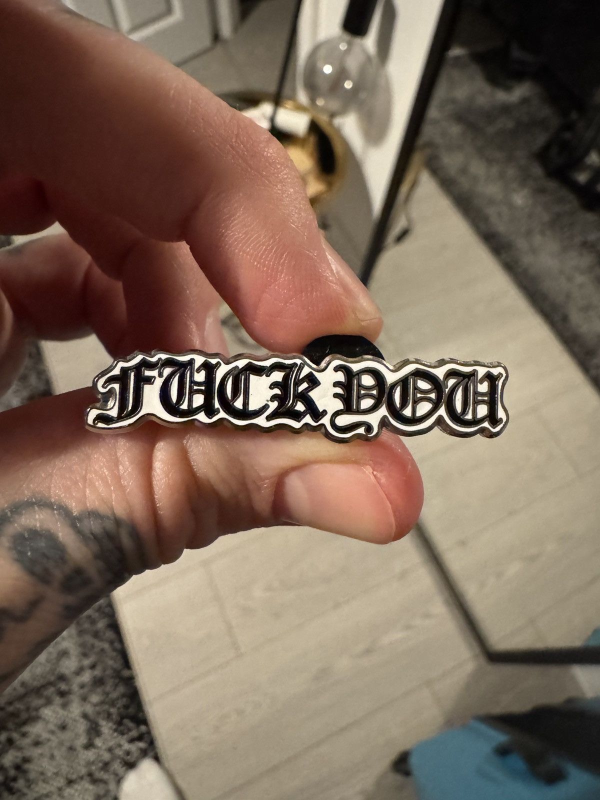 Chrome Hearts “Fxxx you” pin