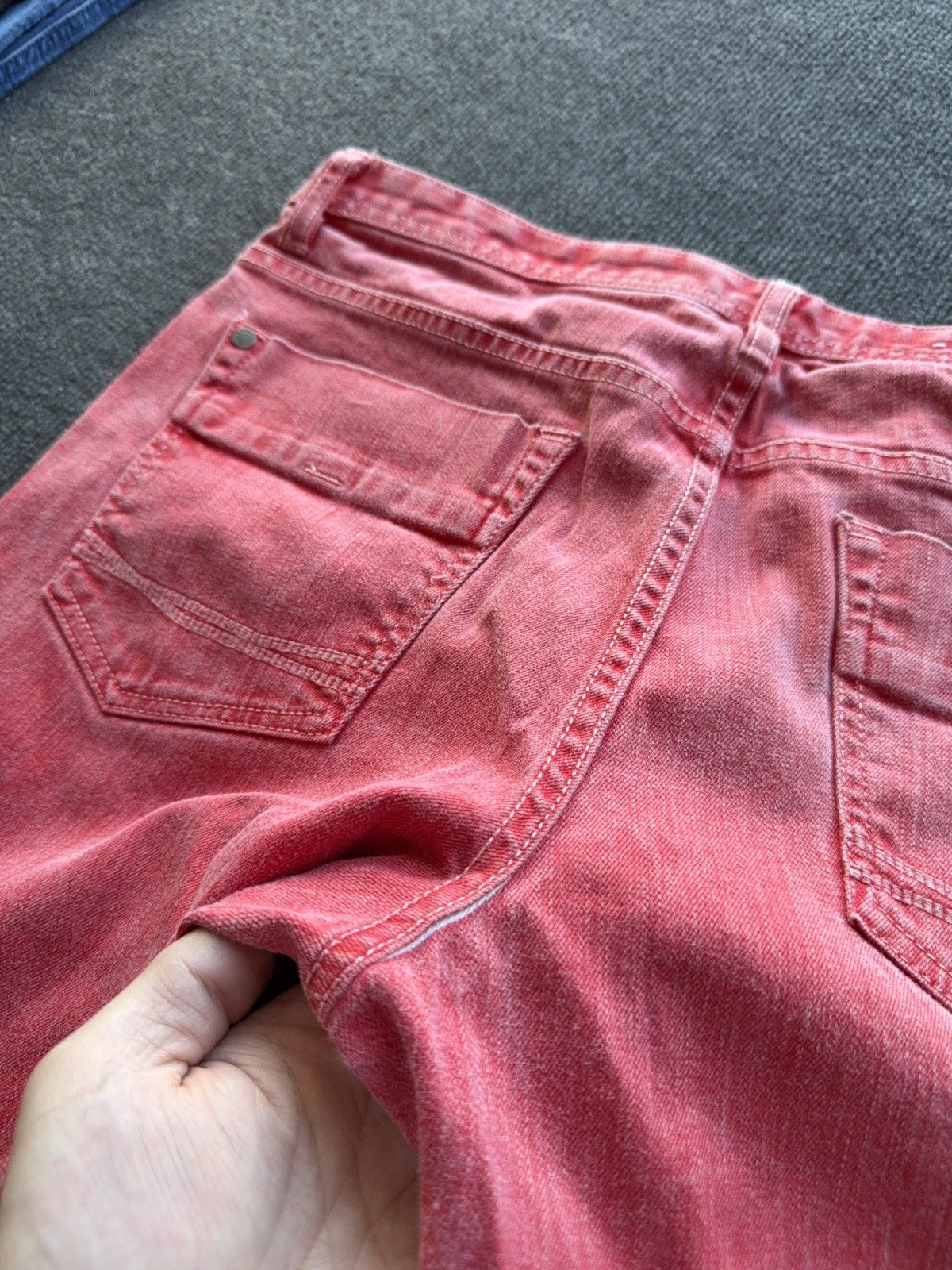 Calvin Klein 00s Calvin Klein Jeans Archive Red Dyed Skinny Denim W34 Size US 34 / EU 50 - 16 Thumbnail