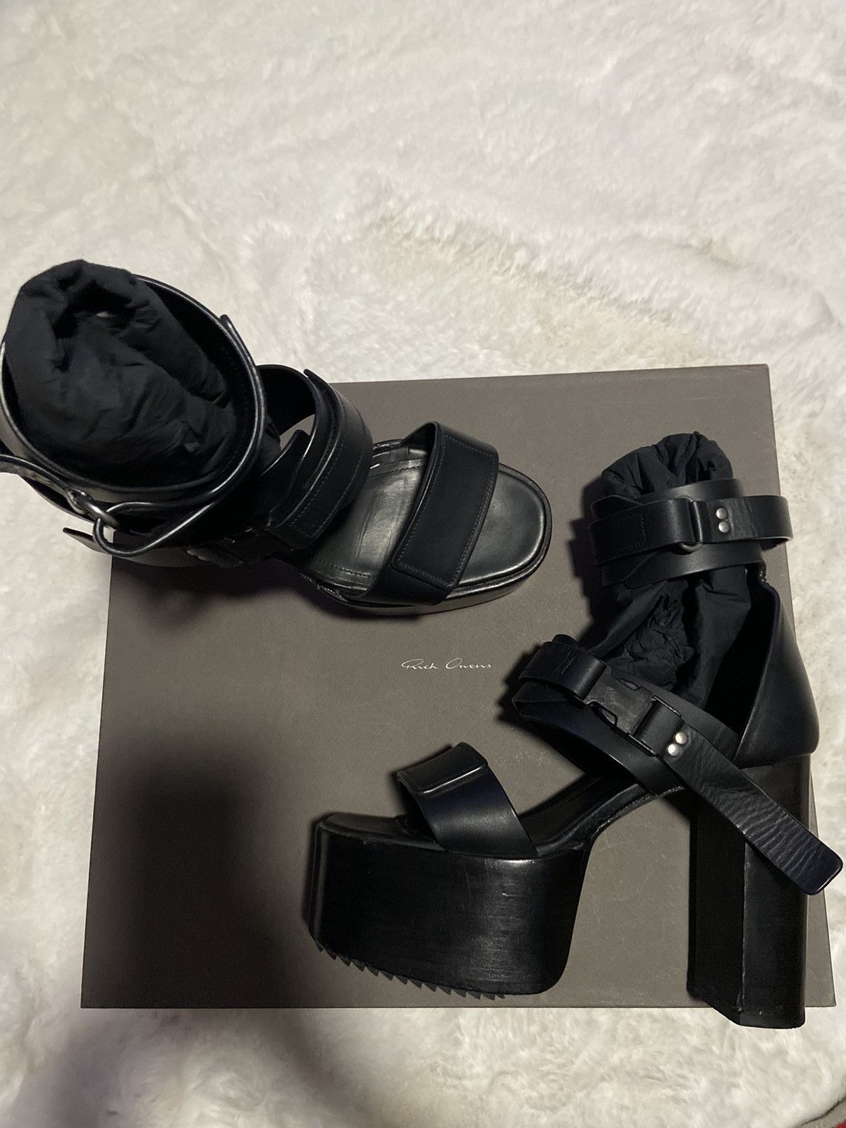 Rick Owens Rick Owens Kiss ankle strap platform heels Size US 8.5 / IT 38.5 - 3 Thumbnail