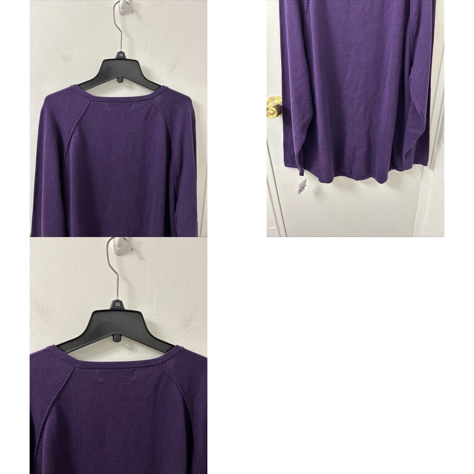 Vintage VINTAGE Karen Scott Sweater Womens 2XL Purple Dynasty Crew Neck Knit Cotton NWT Raglan Long Sleeve Pullover Curve Hem Casual Shirt Size XXL / US 16-18 / IT 52-54 - 8 Thumbnail