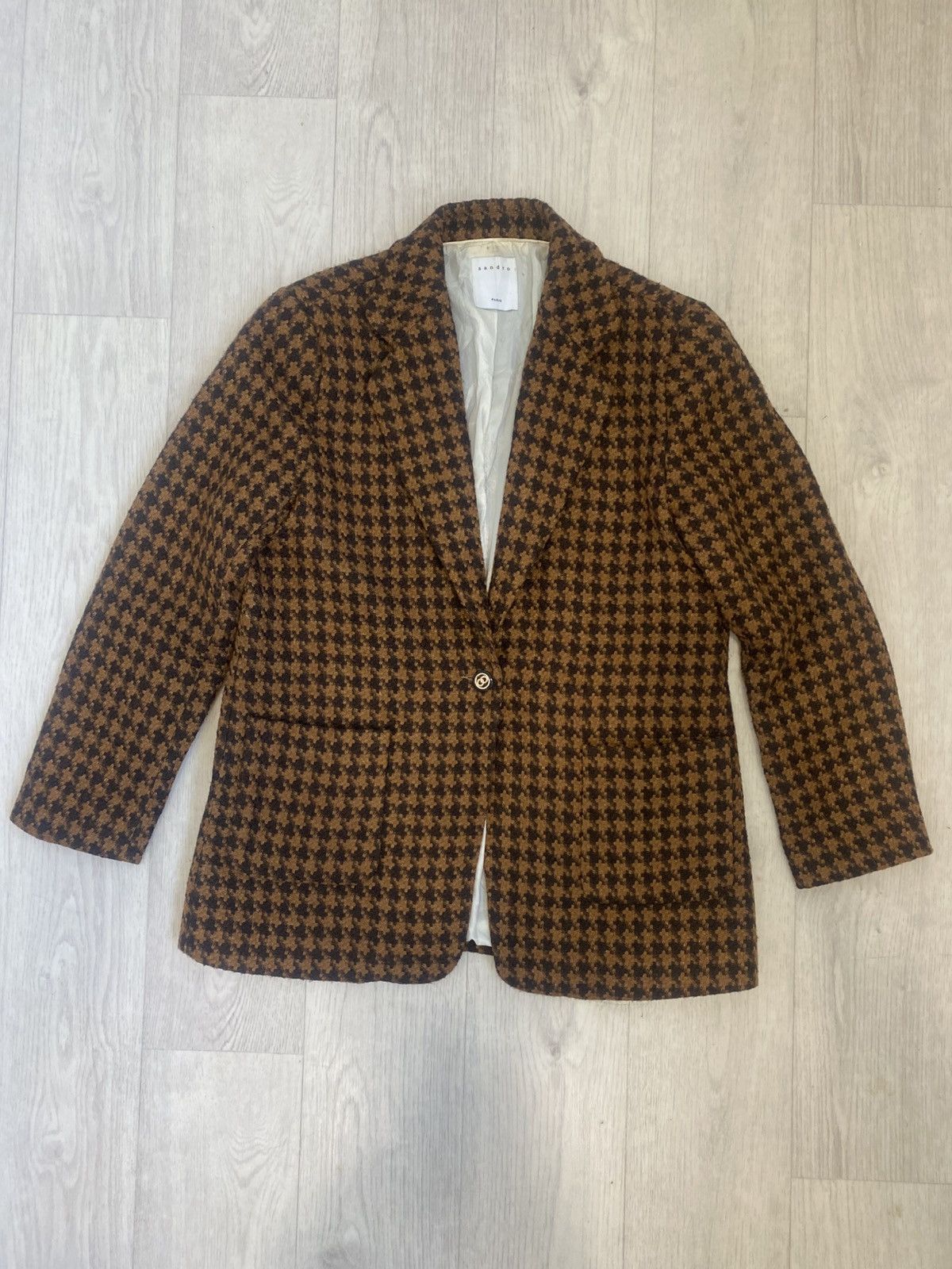 Sandro Sandro Paris Tweed Blazer Womens Size 40 Brown Size M / US 6-8 / IT 42-44 - 1 Thumbnail