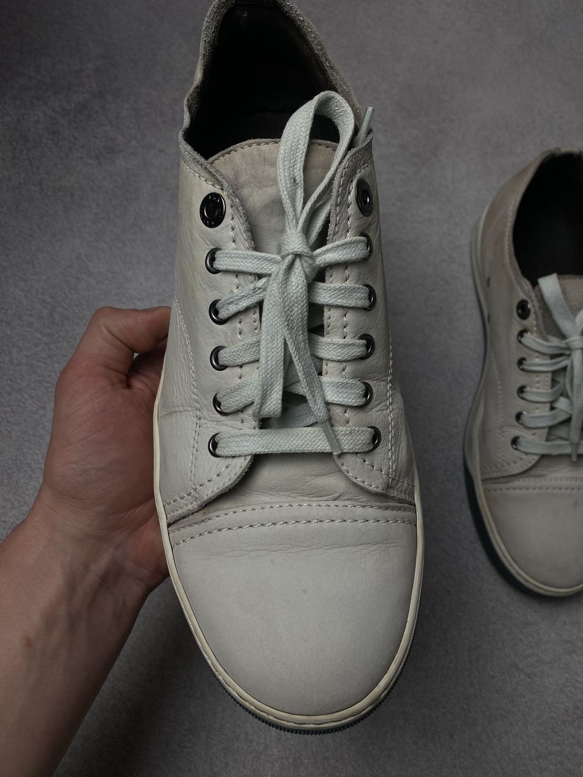 Lanvin Vintage Lanvin Distressed Cap Toe Leather sneakers Size US 8 / EU 41 - 7 Thumbnail