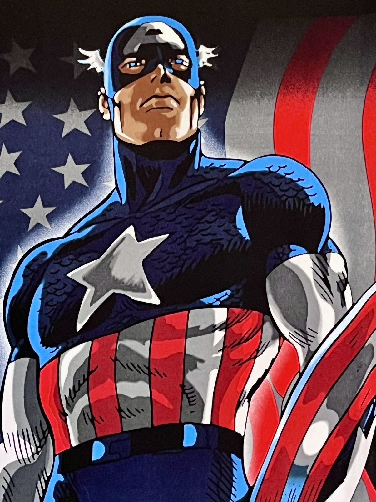Marvel Comics 2002 Marvel Comics CAPTAIN AMERICA shirt, Black, Vintage Size US L / EU 52-54 / 3 - 2 Thumbnail