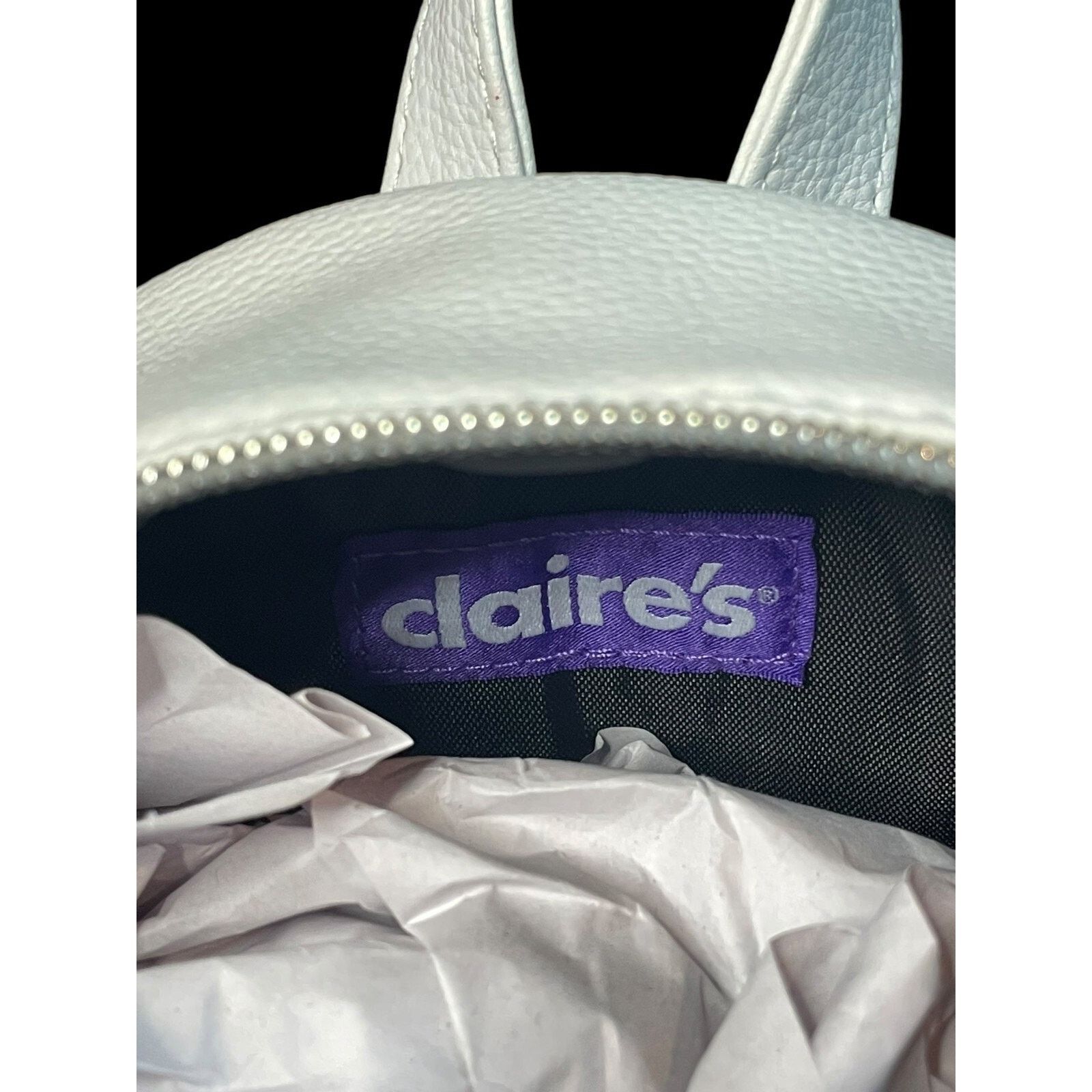 Other Claire's White Mini Backpack and Coin Purse with Rainbows Size ONE SIZE - 6 Thumbnail