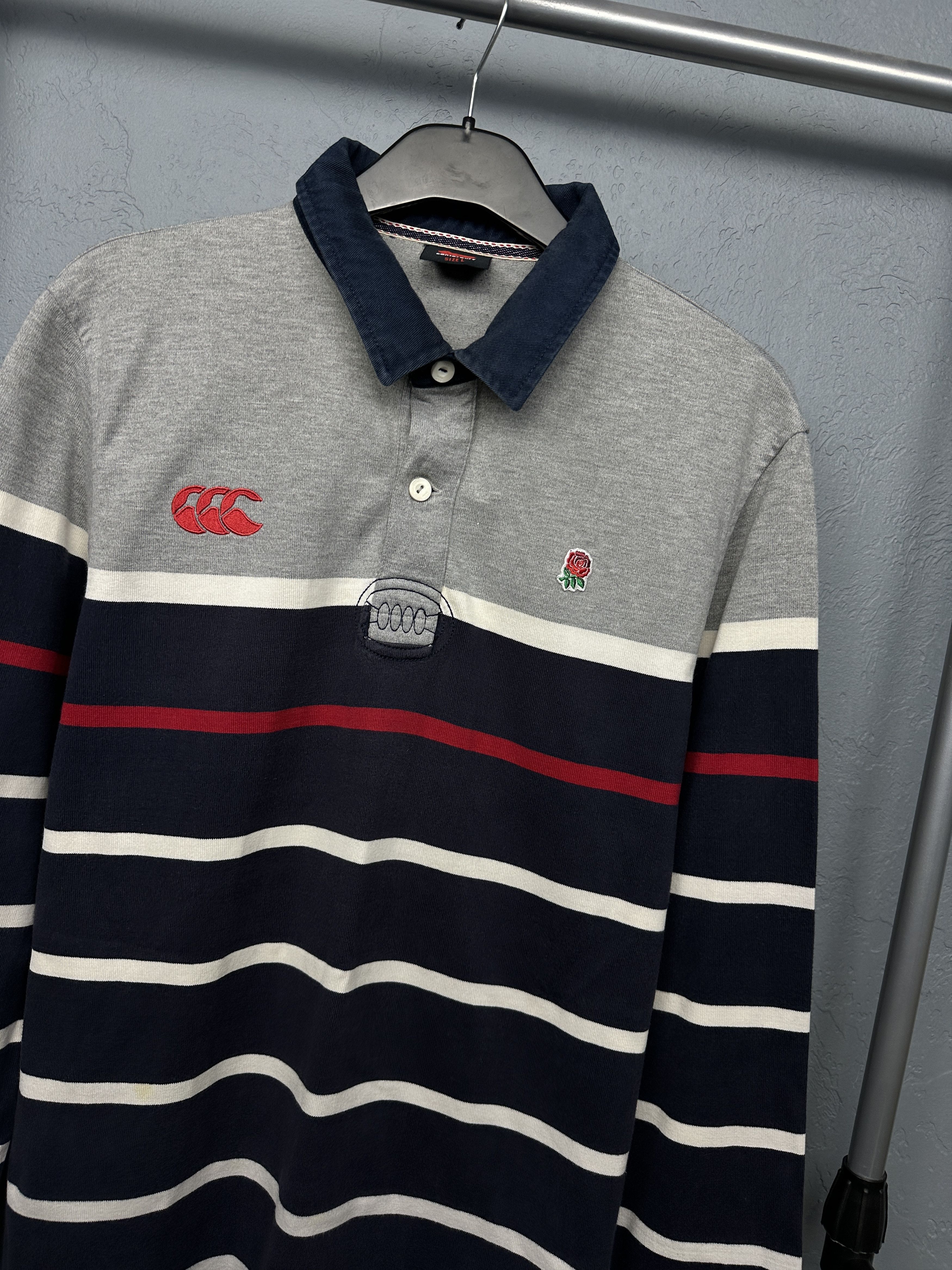 Canterbury of New Zealand Canterbury Mens England Rugby Long Sleeve Polo Shirt Size US L / EU 52-54 / 3 - 2 Thumbnail