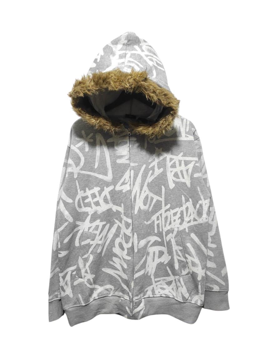 Hysteric Glamour Defective Struct Fullprint Zip Fur Hoodie lgb style Size US XL / EU 56 / 4 - 1 Thumbnail