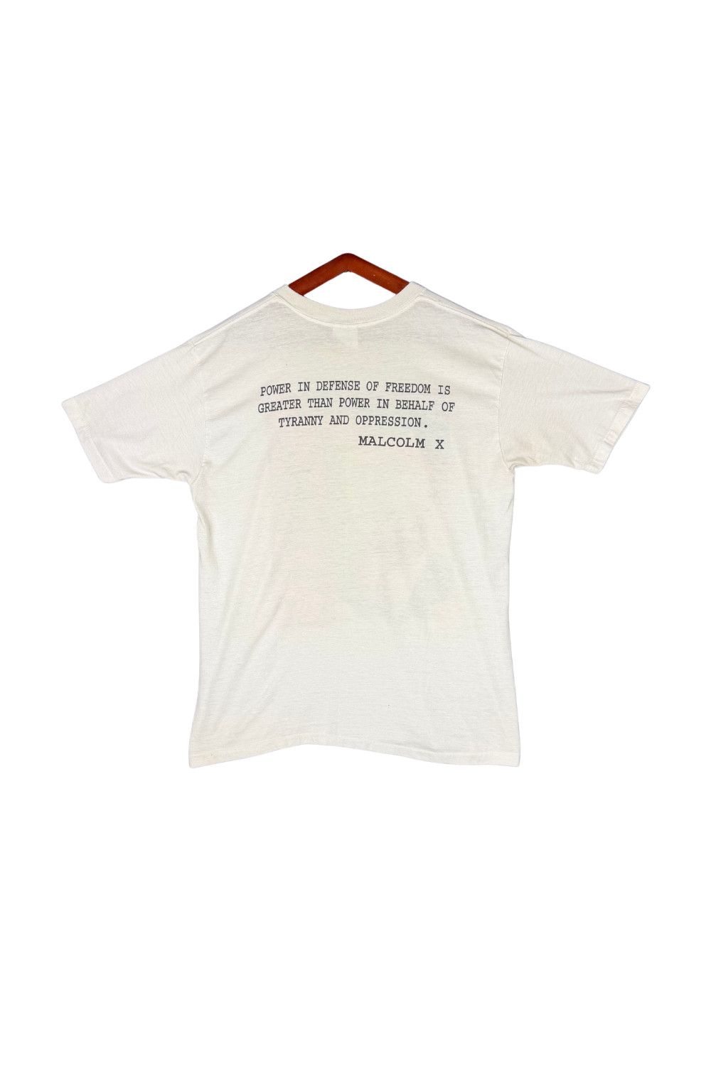 Vintage 1992 Malcolm X KACY Single Stitch USA Tee XL Spike Lee Era Size US XL / EU 56 / 4 - 2 Thumbnail
