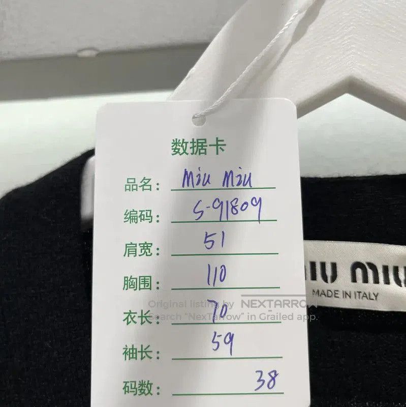 Miu Miu Miu Miu Black Cashmere Long Sleeve Cardigan . Size XXS / US 00 / IT 34 - 7 Thumbnail
