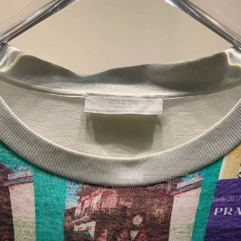 Prada Prada Multicolored Cotton Men's T-Shirt XL. Size US XL / EU 56 / 4 - 3 Thumbnail