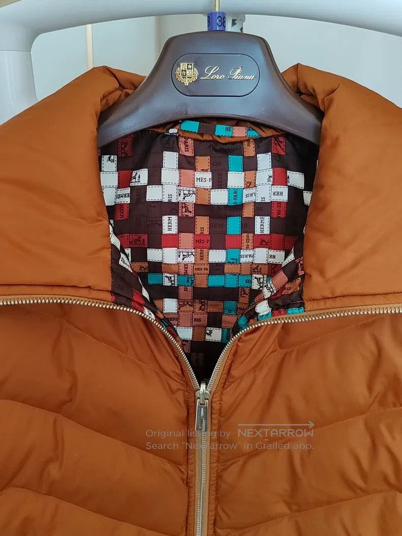 Hermes Hermes Orange down vest with inner lining Size XXS / US 00 / IT 34 - 2 Thumbnail