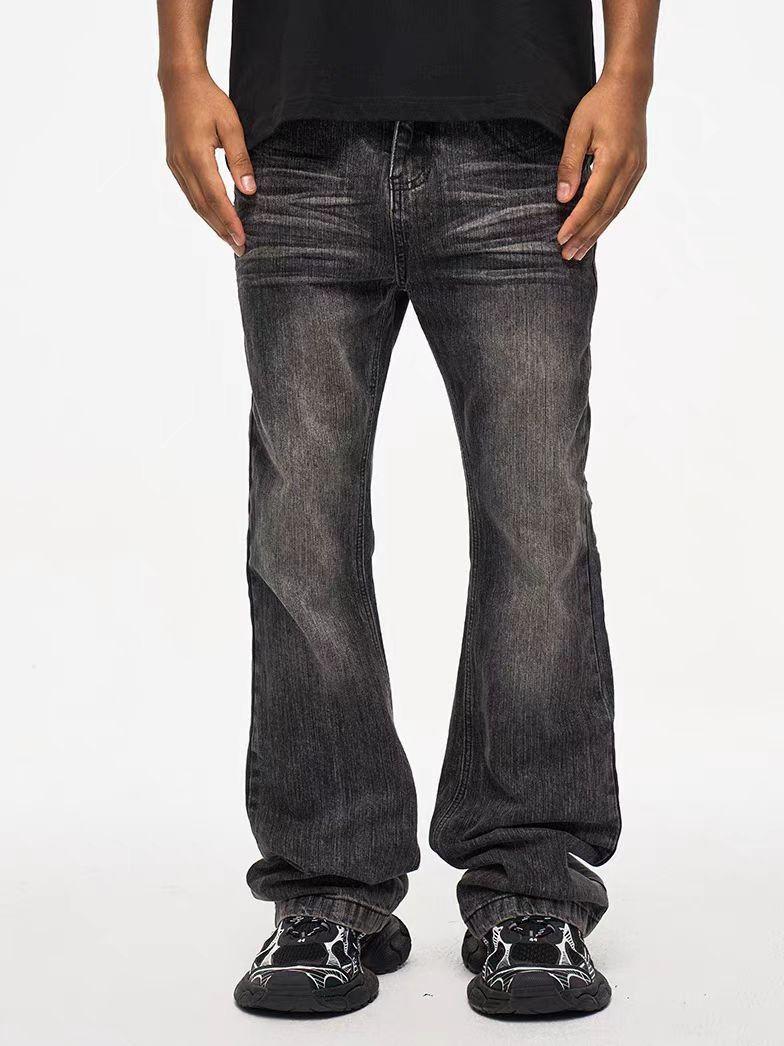 Japanese Brand × Jean High street cat whisker distressed micro flare jeans Size US 32 / EU 48 - 2 Thumbnail