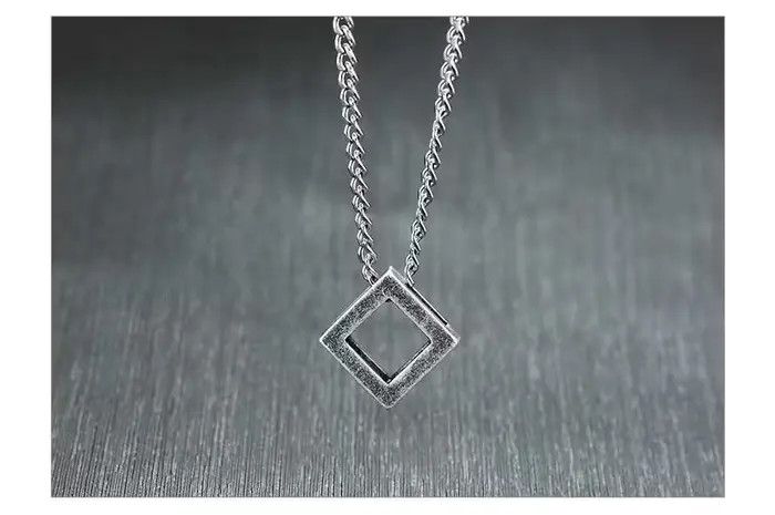 Jewelry Hollow Cube Pendant Necklace Size ONE SIZE - 5 Thumbnail