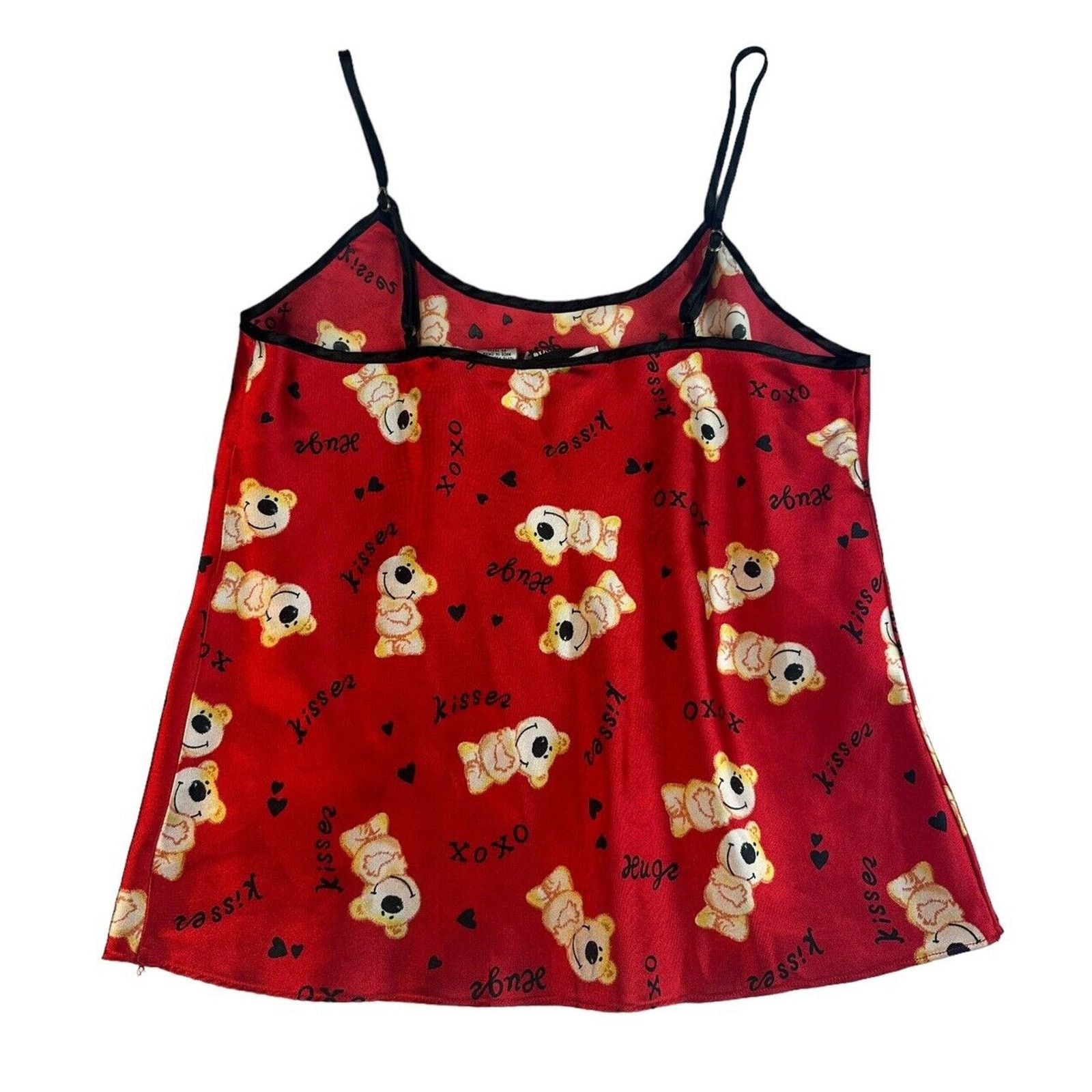 Other Fashion Bug Red Teddy Bear Satiny Pajama Set 90s Y2K Sz S Size ONE SIZE - 11 Thumbnail