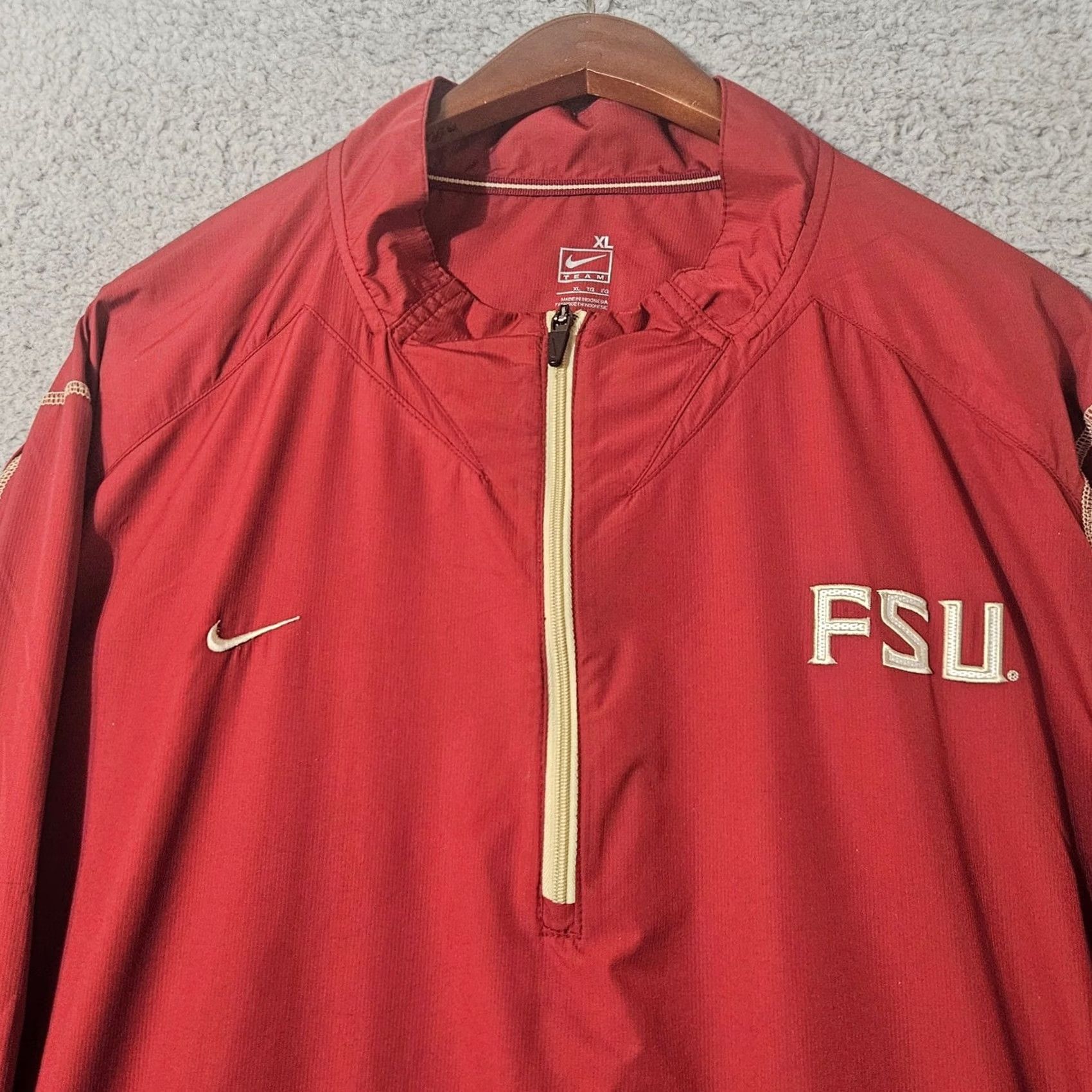 Nike VINTAGE Nike FSU Jacket Men's XL Red 90s Team Embroidered Logo Windbreaker Size US XL / EU 56 / 4 - 2 Thumbnail
