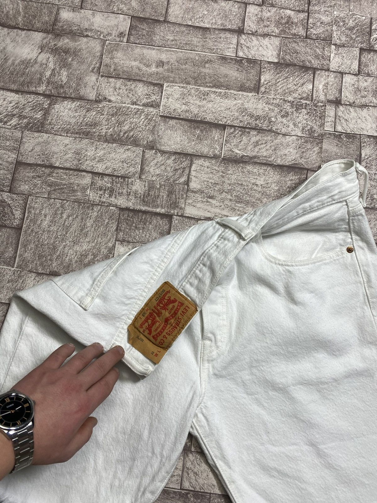 Levi's Vintage Clothing White Jeans Shorts Levi’s Vintage 501 sz 33 L Size US 32 / EU 48 - 6 Thumbnail