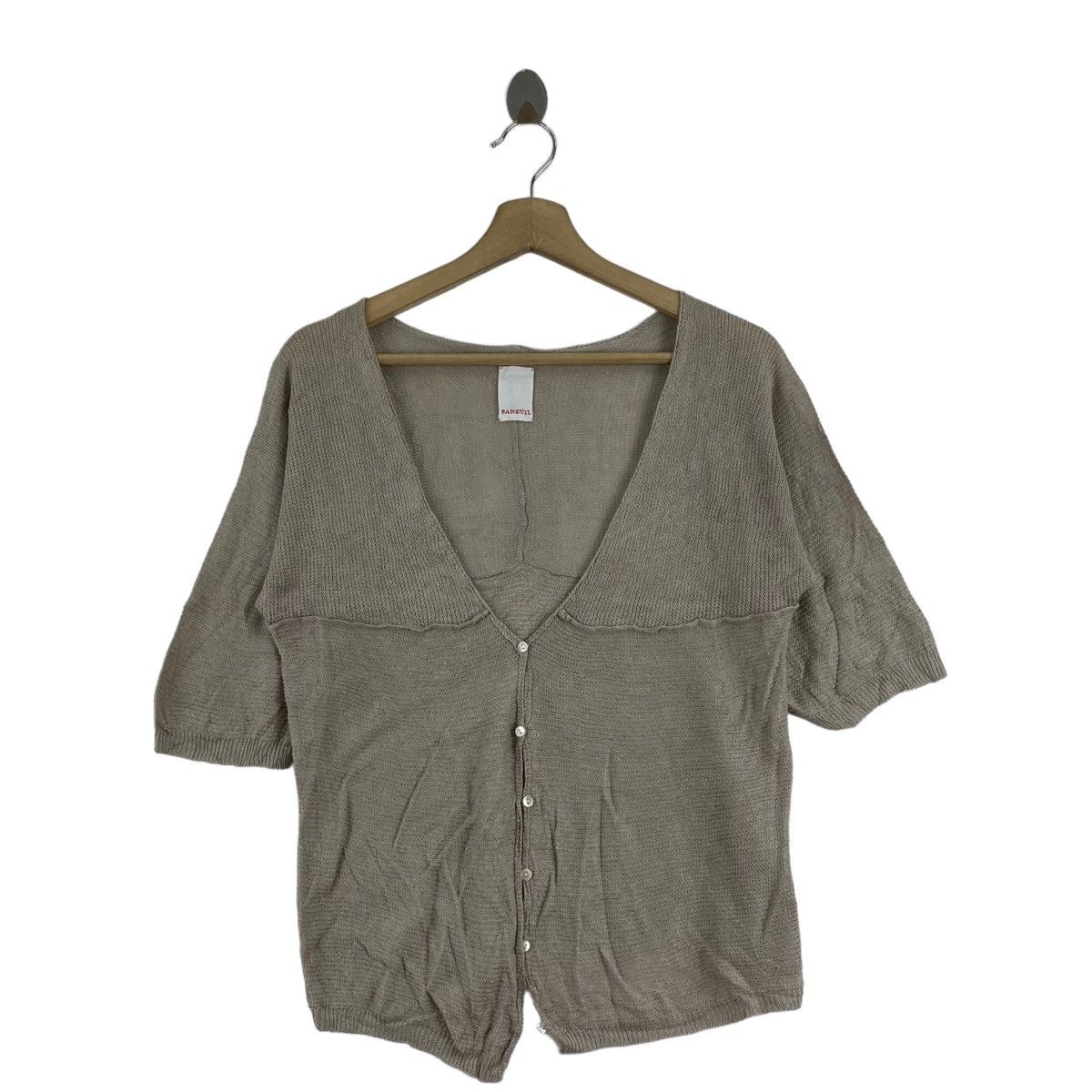 Japanese Brand FANEUIL Japanese Brand Button Up Short Sleeve Grey Cardigan Size US S / EU 44-46 / 1 - 1 Thumbnail