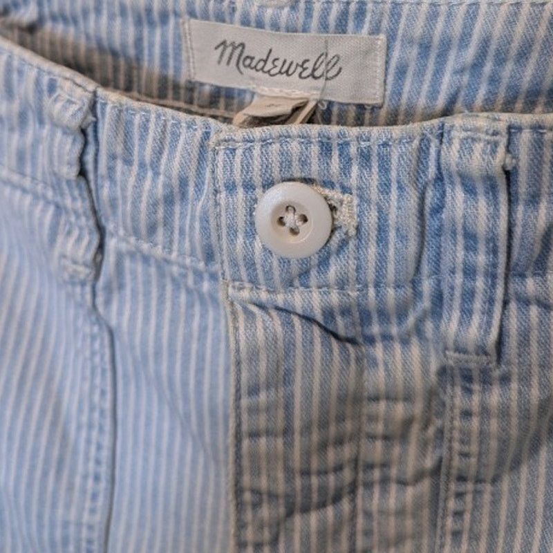 Madewell Madewell Griff Fatigue Pants Indigo Railroad Stripe Sz 24 Size 24" / US 00 / IT 34 - 4 Thumbnail