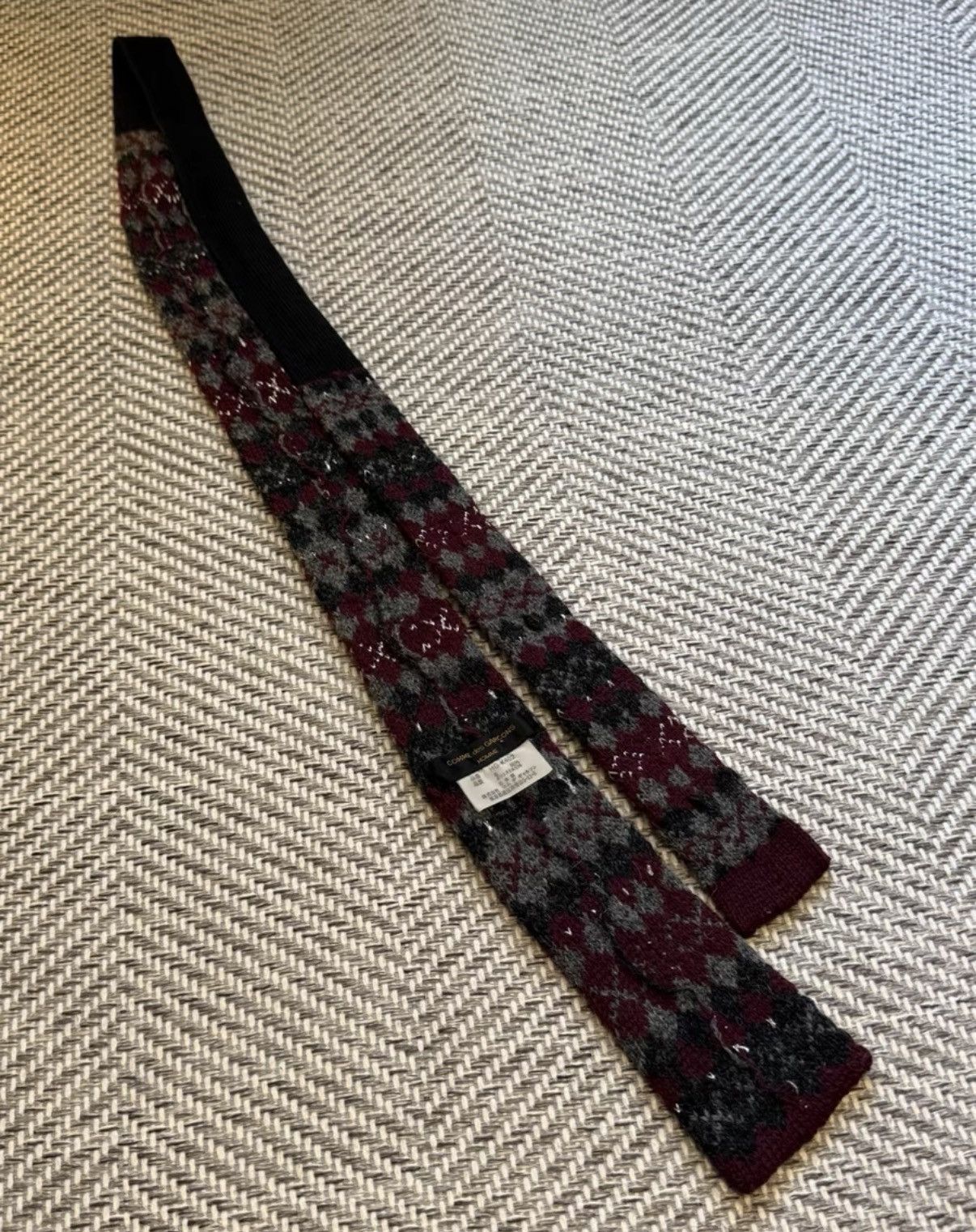 Comme des Garcons COMME des GARÇONS Marled Jacquard Knit Tie K24 Size ONE SIZE - 6 Thumbnail