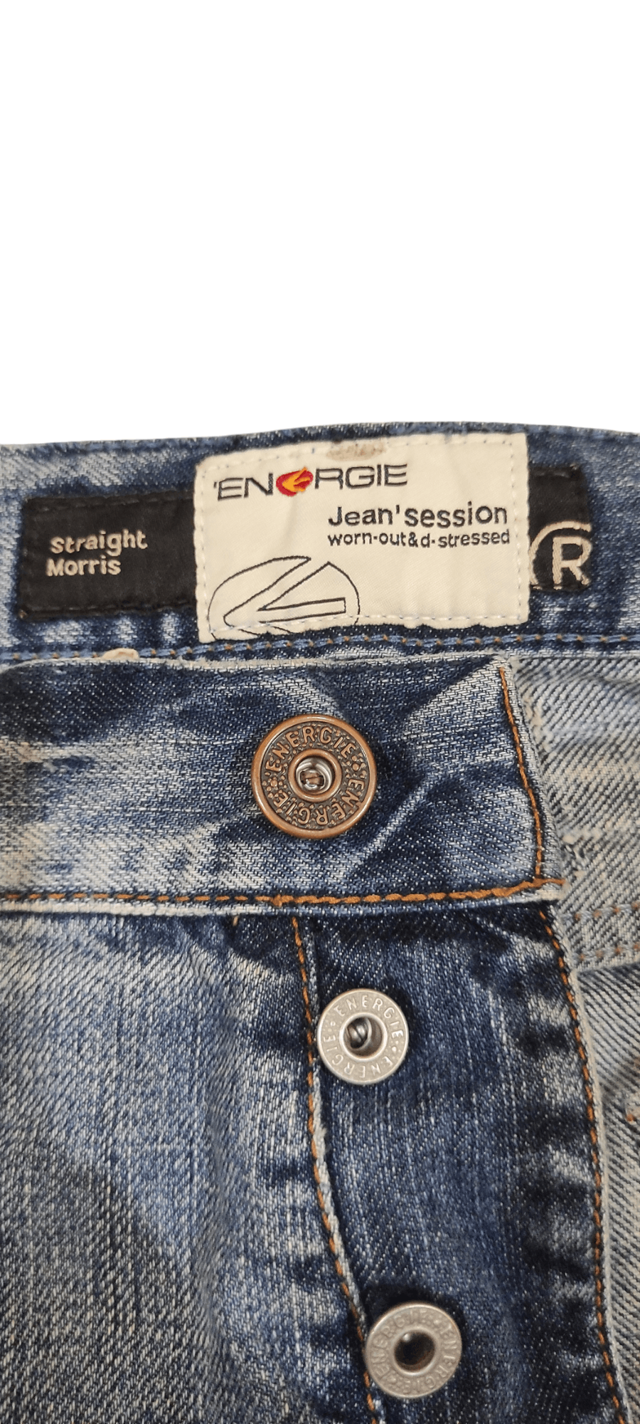 Energie × If Six Was Nine Vintage Energie Distressed Patchwork Denim Size US 34 / EU 50 - 6 Thumbnail