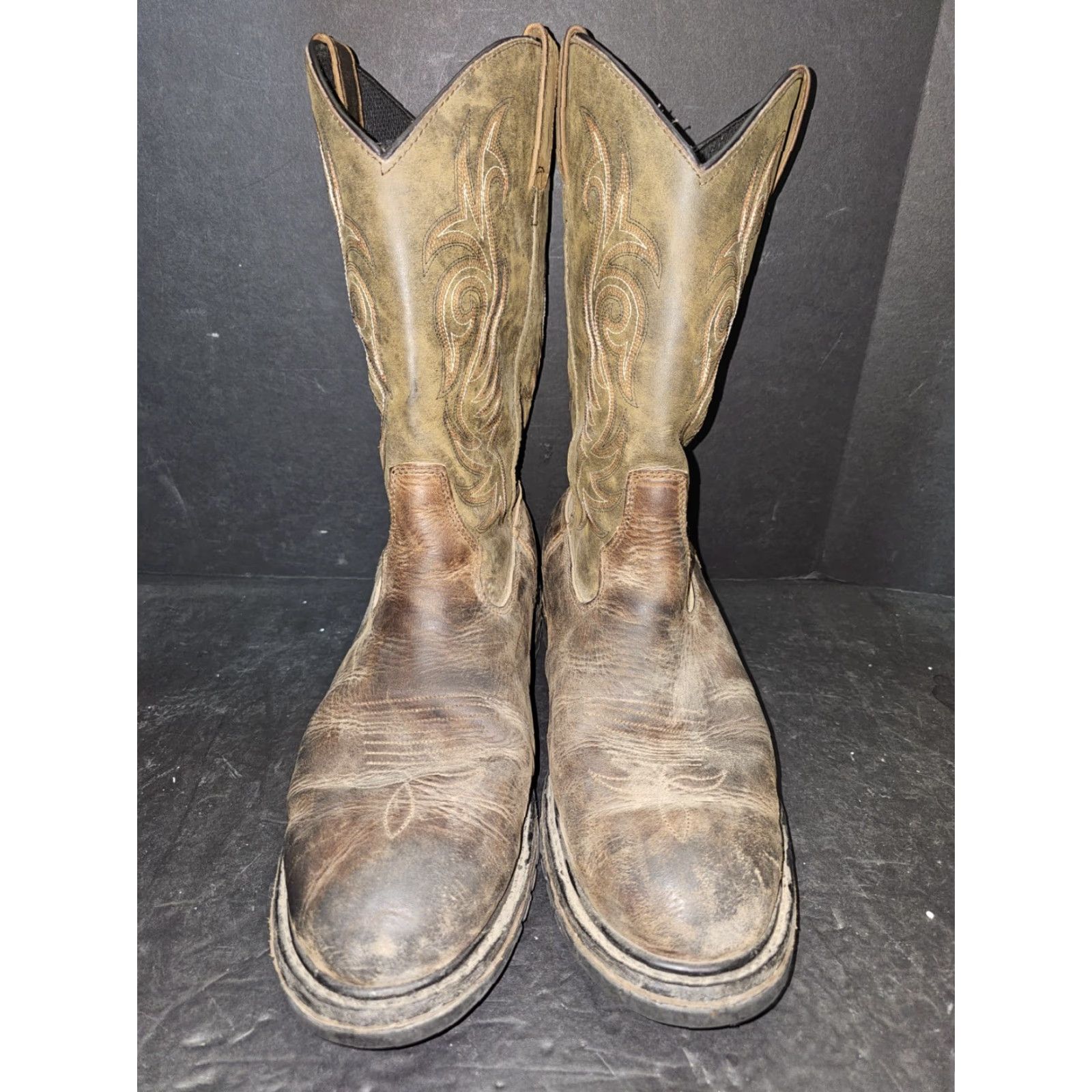 Vintage Laredo Hammer Signature Western Cowboy Waterproof Leather Work Boots Mens Sz 14D Boots Leather Western Workwear Casual Size US 14 / EU 47 - 3 Thumbnail