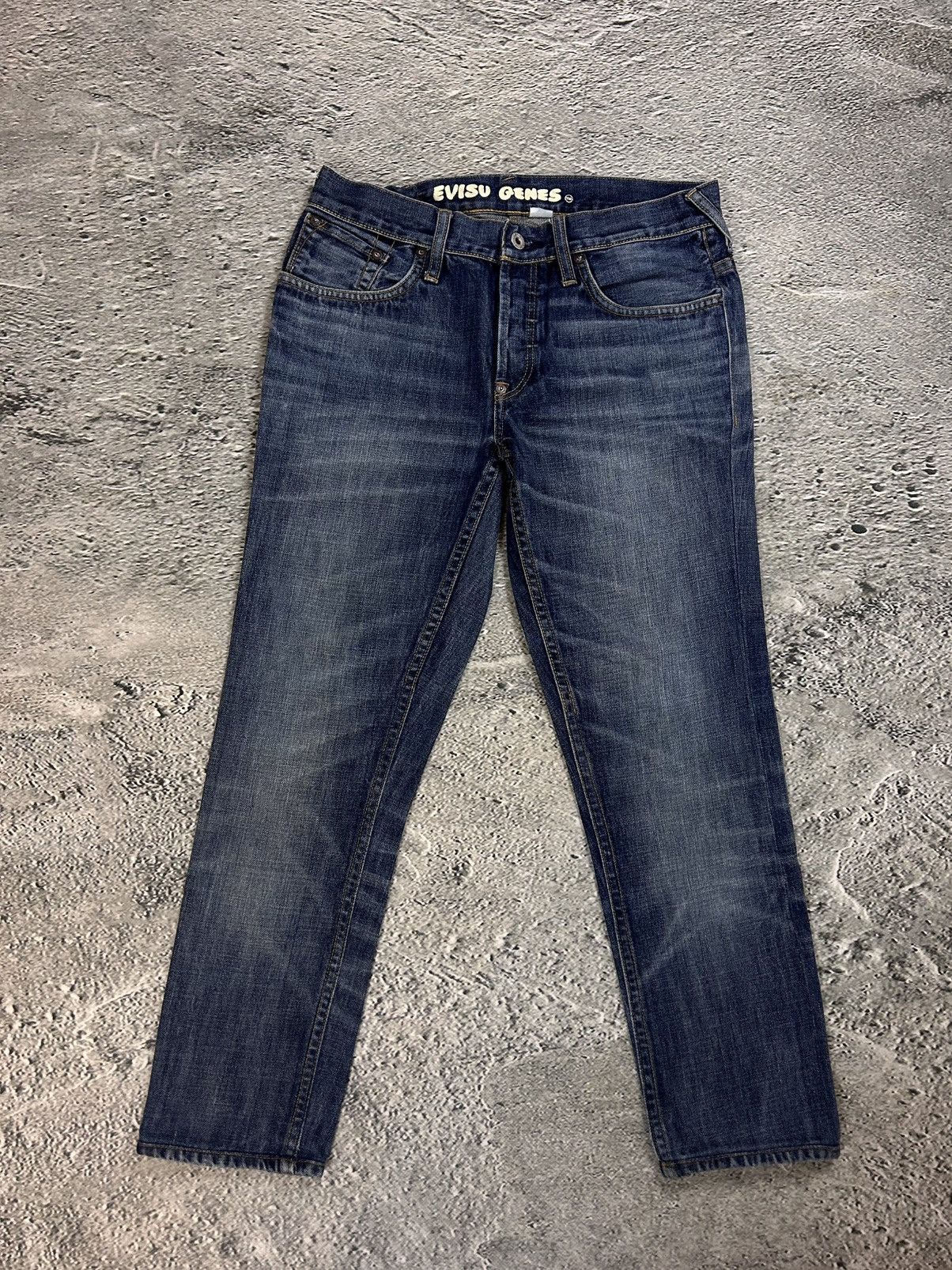 Evisu Evisu jeans blue vintage seagull logo white Size 30" / US 8 / IT 44 - 2 Thumbnail