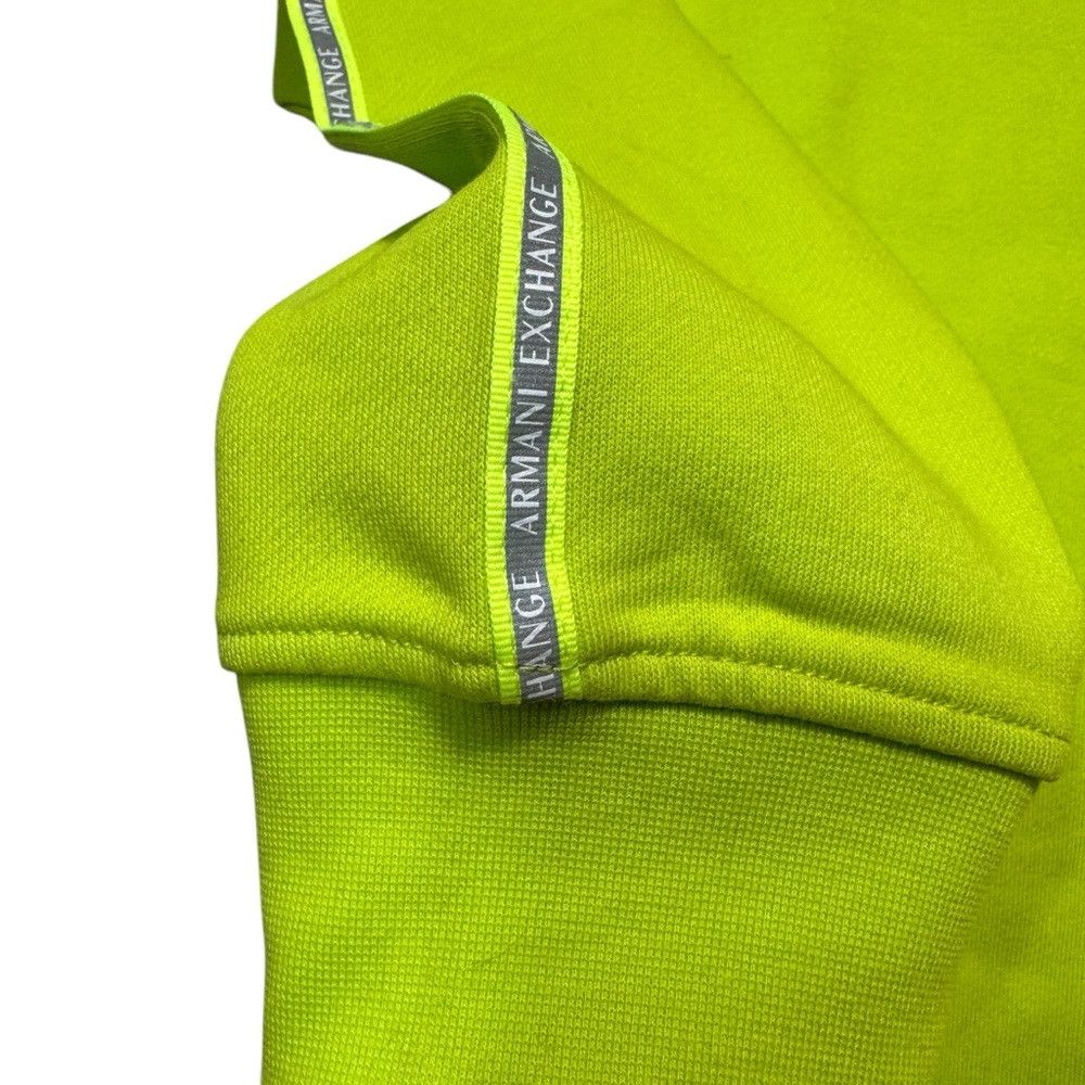 Armani Exchange NWT New ARMANI EXCHANGE Logo Stripes Neon Yellow Sweatshirt Size US M / EU 48-50 / 2 - 3 Thumbnail