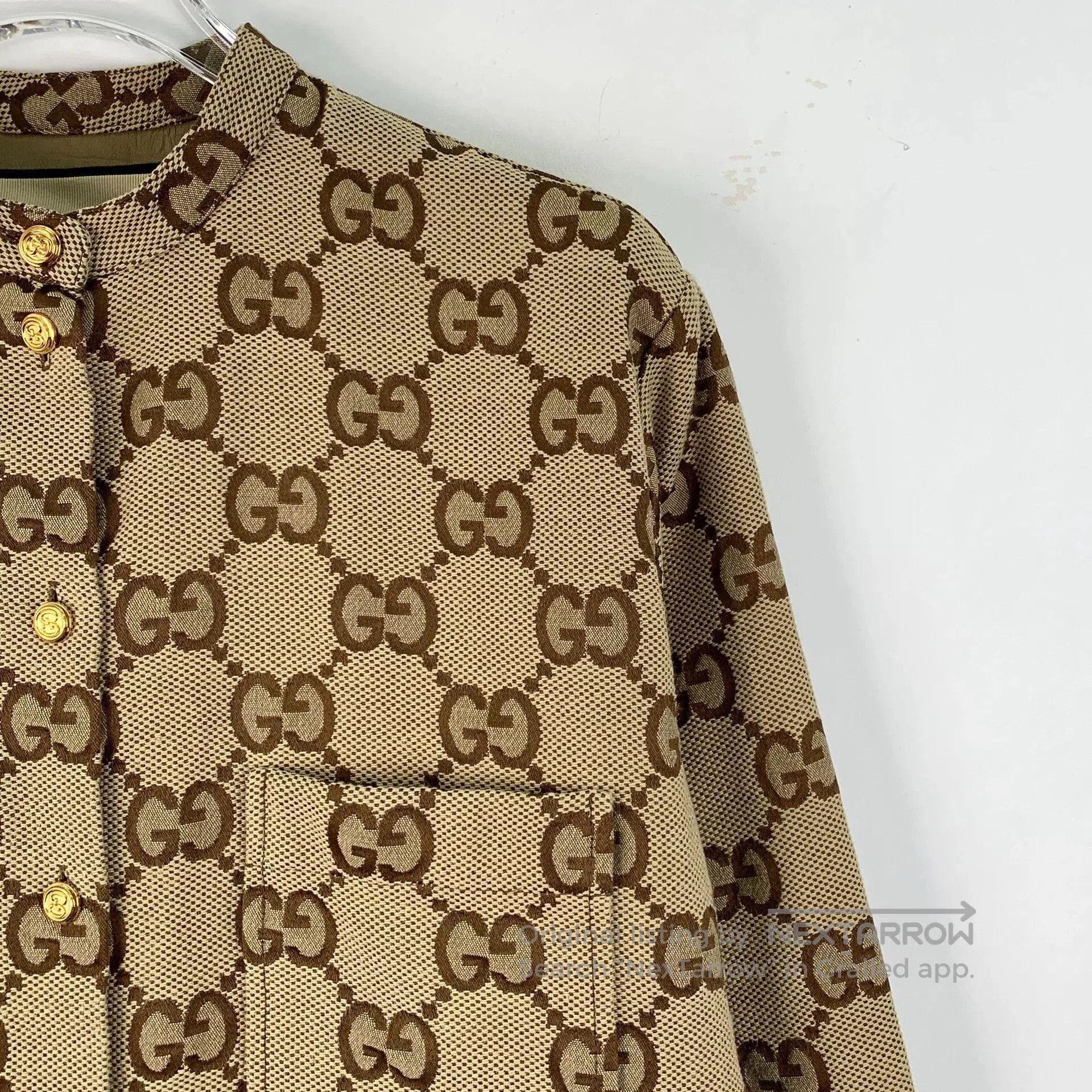 Gucci brown logo monogram long sleeve shirt. Size US S / EU 44-46 / 1 - 3 Thumbnail