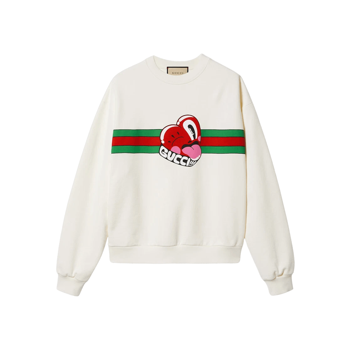 Gucci o1mt1gz0325 Cotton Jersey Sweatshirt With Gucci Print Size US XL / EU 56 / 4 - 1 Thumbnail