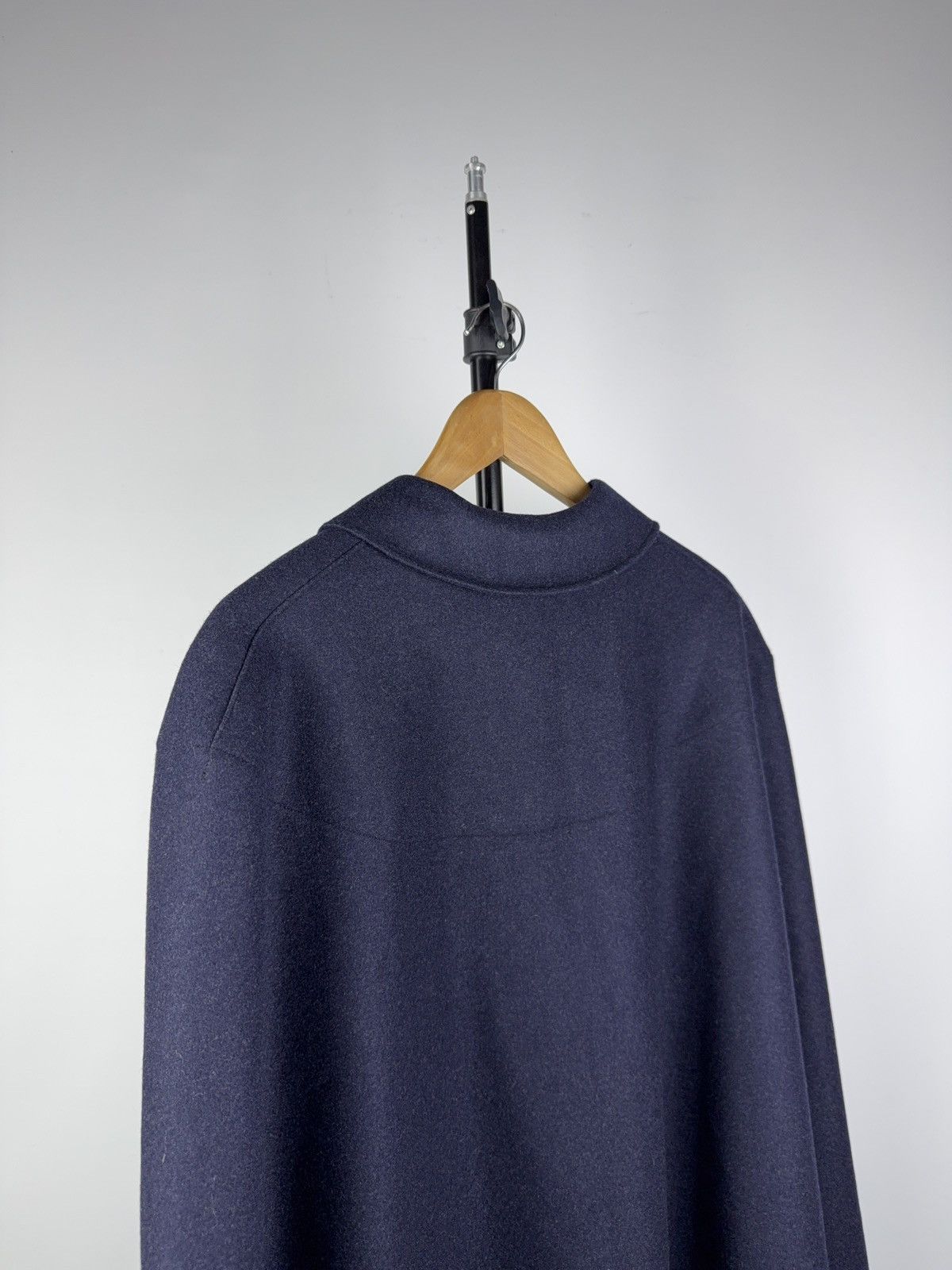 Vintage Vintage 80s Retro German Navy Wool Cape Coat Military Style Size US L / EU 52-54 / 3 - 11 Thumbnail