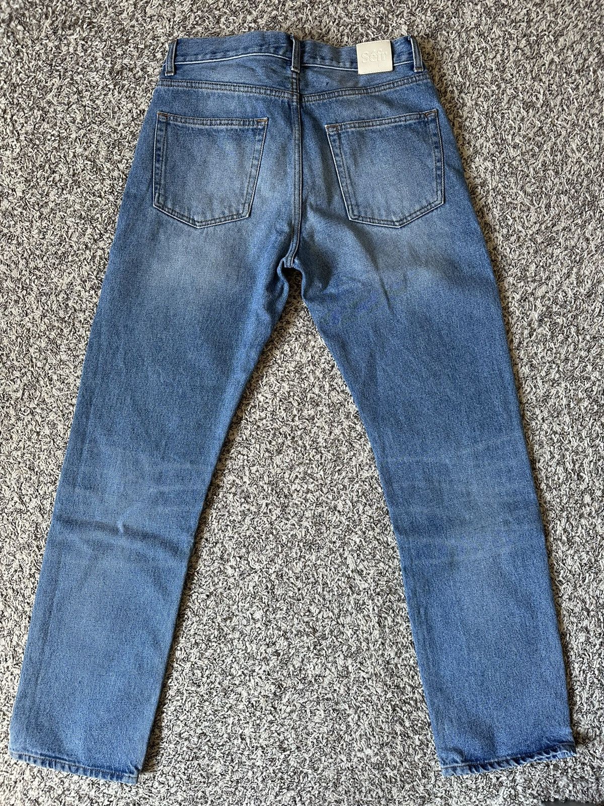 Séfr straight cut 29 Séfr Straight Cut Jeans (Distressed Blue)