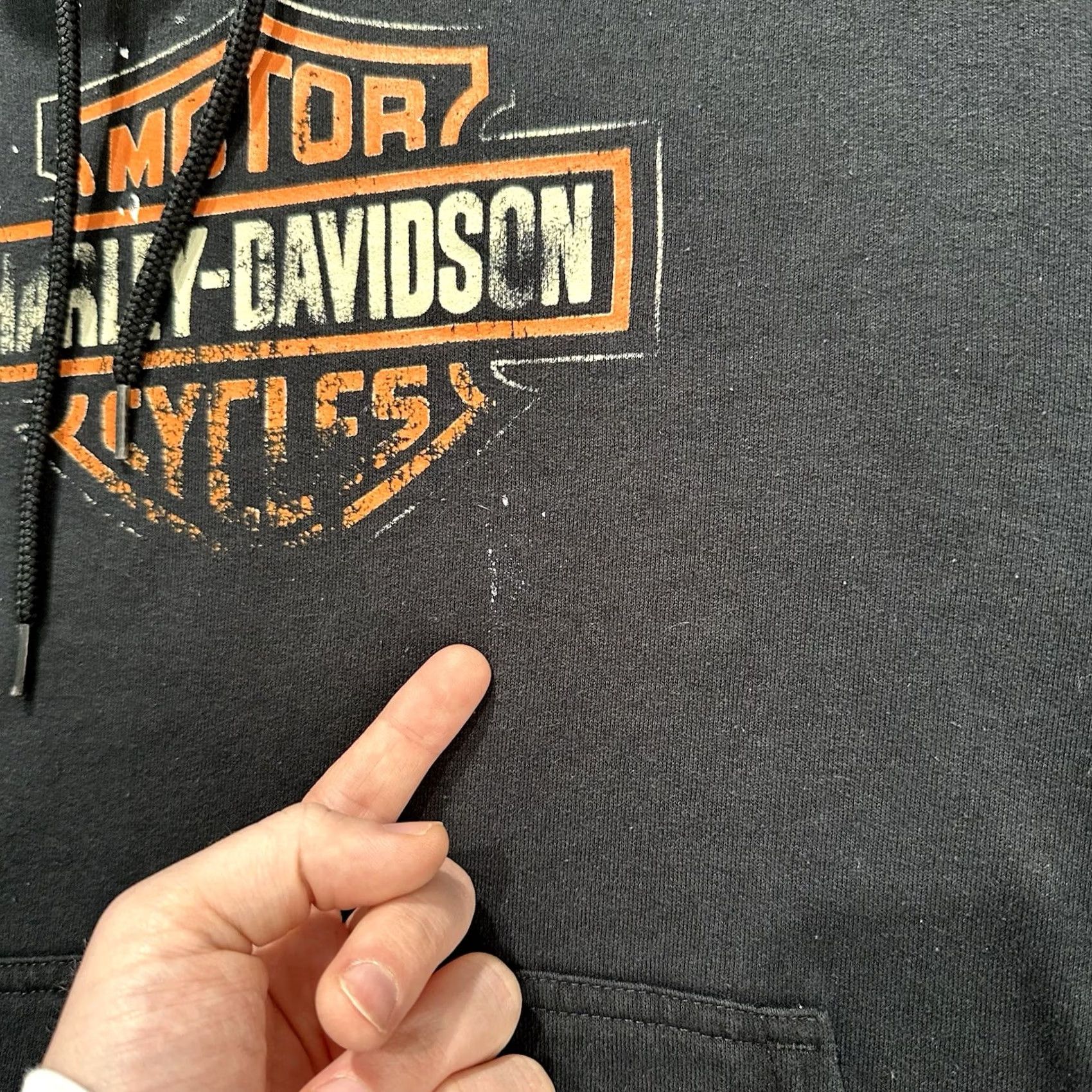 Harley Davidson Harley-Davidson Hoodie Mens M Black Hooded Graphic Print Pullover Casual Sweatshirt Size US M / EU 48-50 / 2 - 5 Thumbnail
