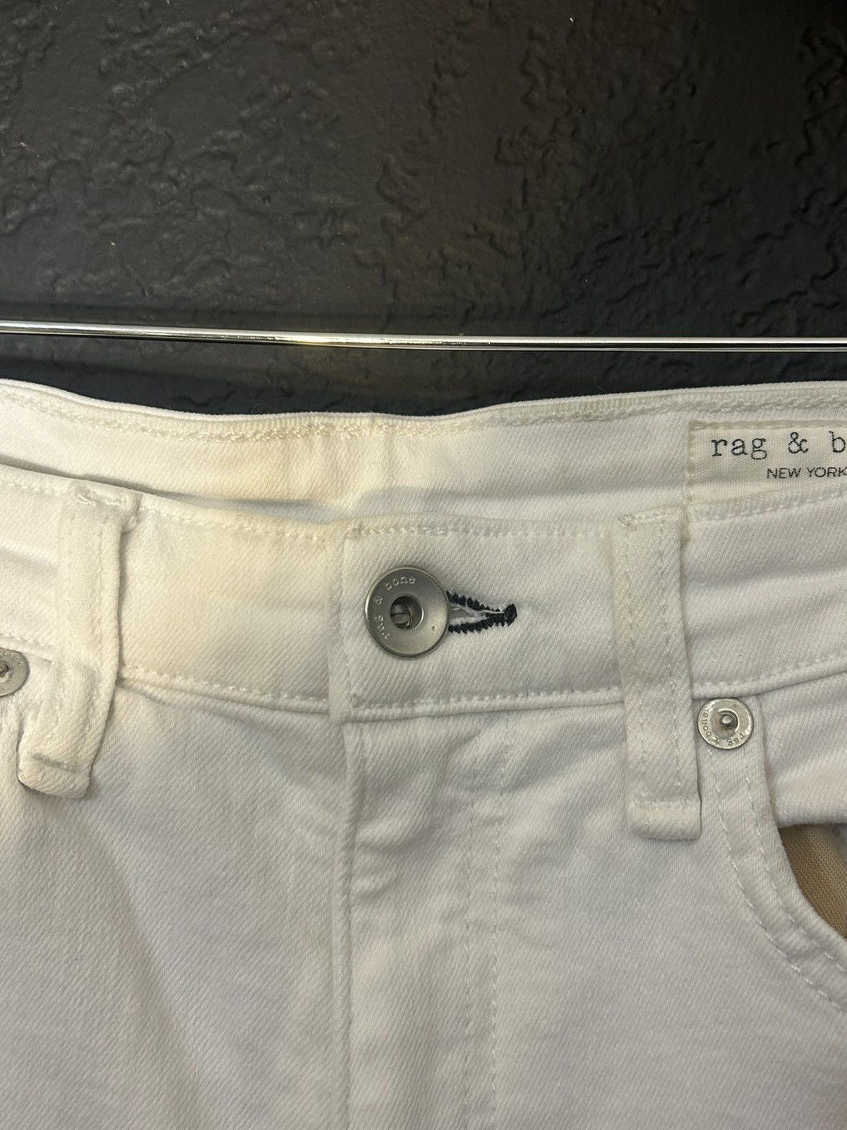 Rag & Bone Rag & Bone White Denim Skinny Jeans Size 27" / US 4 / IT 40 - 4 Thumbnail