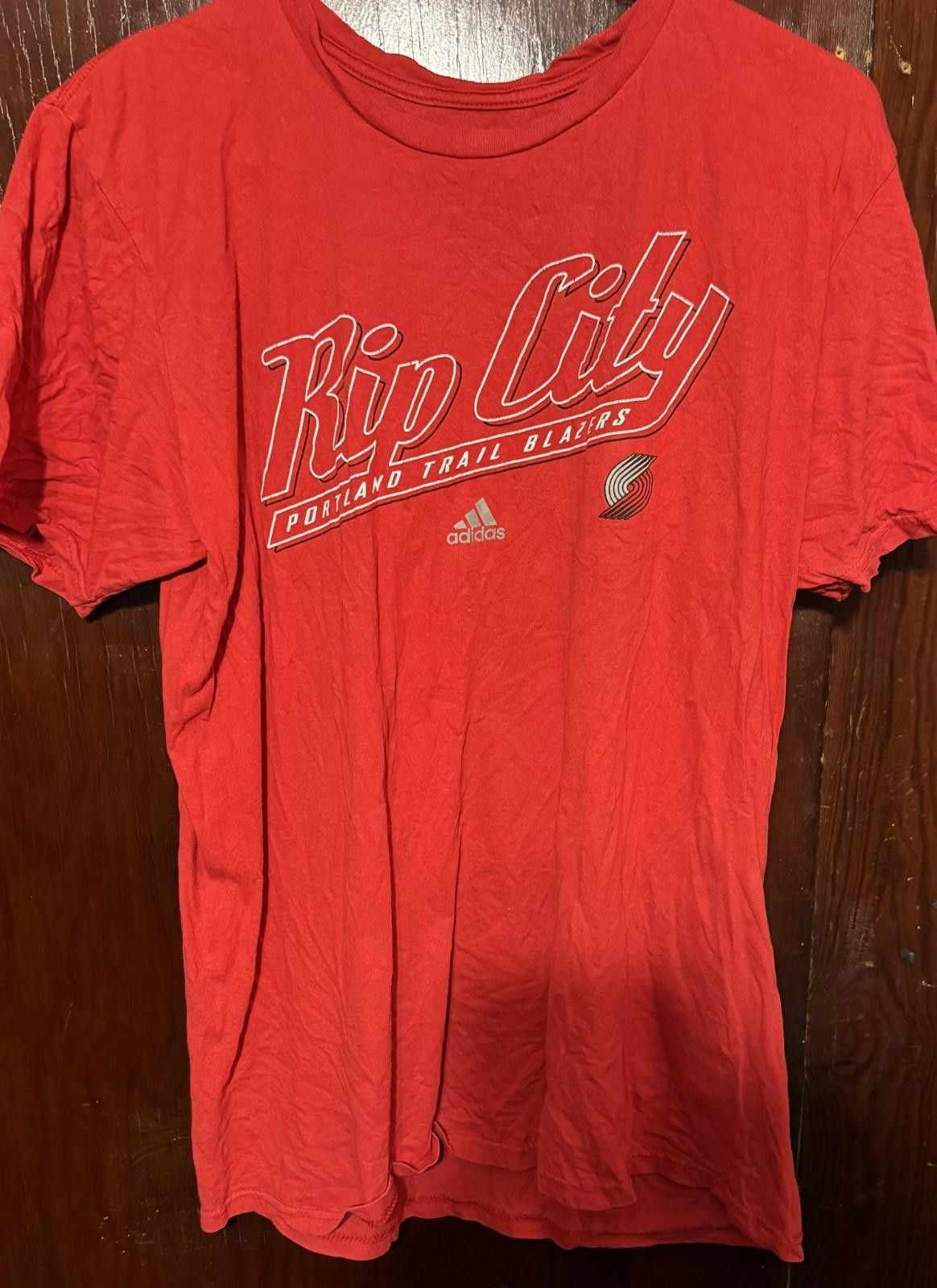 Adidas Portland Trail Blazers Adidas Red Rip City T-Shirt Men Sz L Size ONE SIZE - 1 Thumbnail