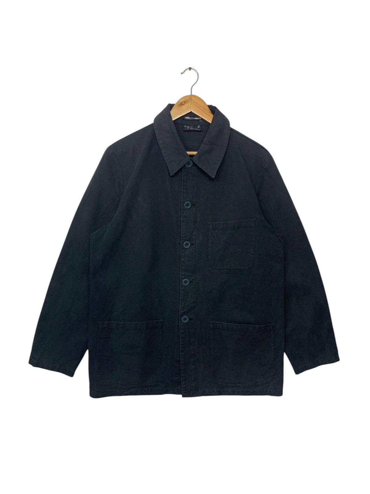 agnes b. Vintage 90's Agnes B. Button Ups Chore Cotton Jacket Size US L / EU 52-54 / 3 - 1 Thumbnail